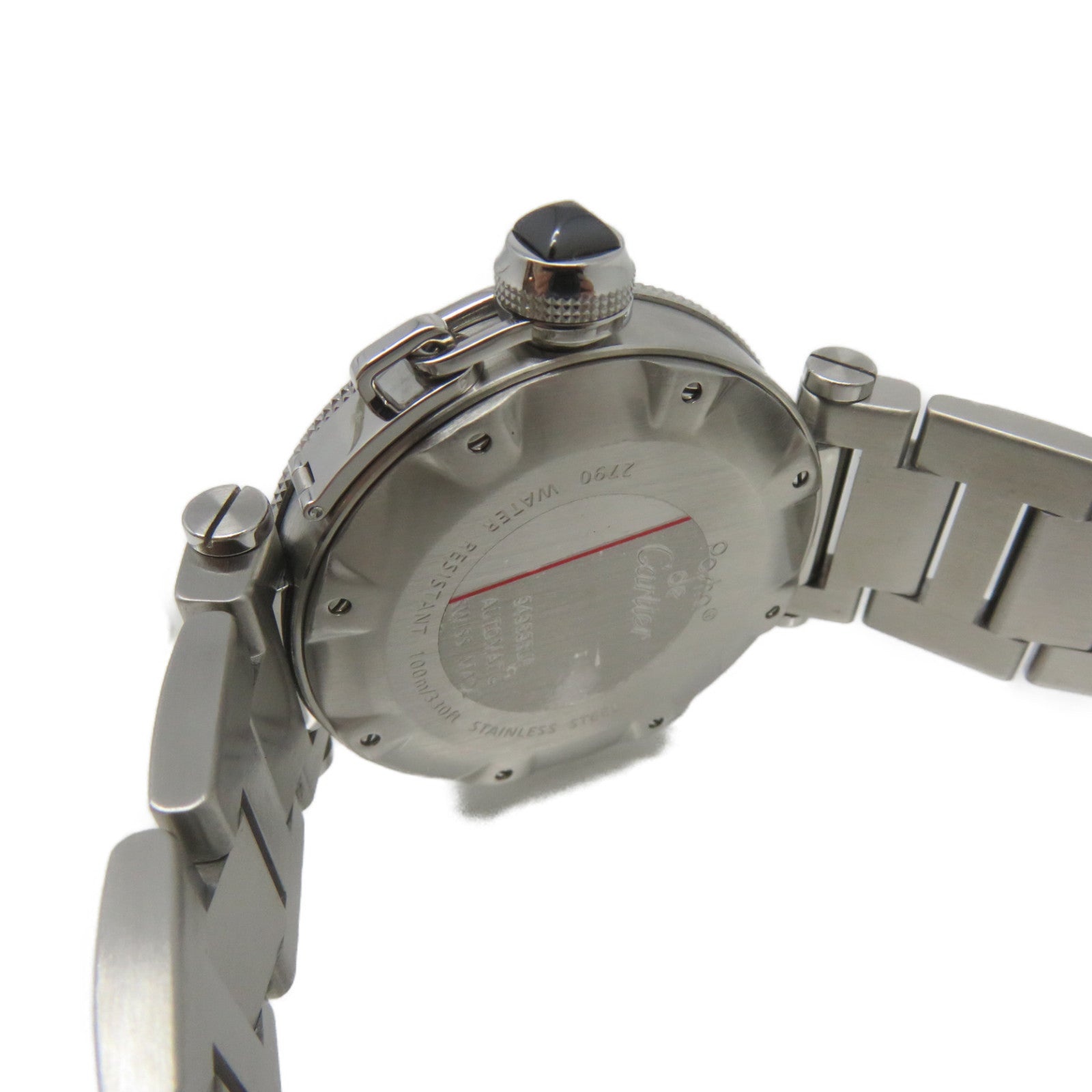 CARTIER Pasha 40mm Watch不鏽鋼自動機芯手錶黑色