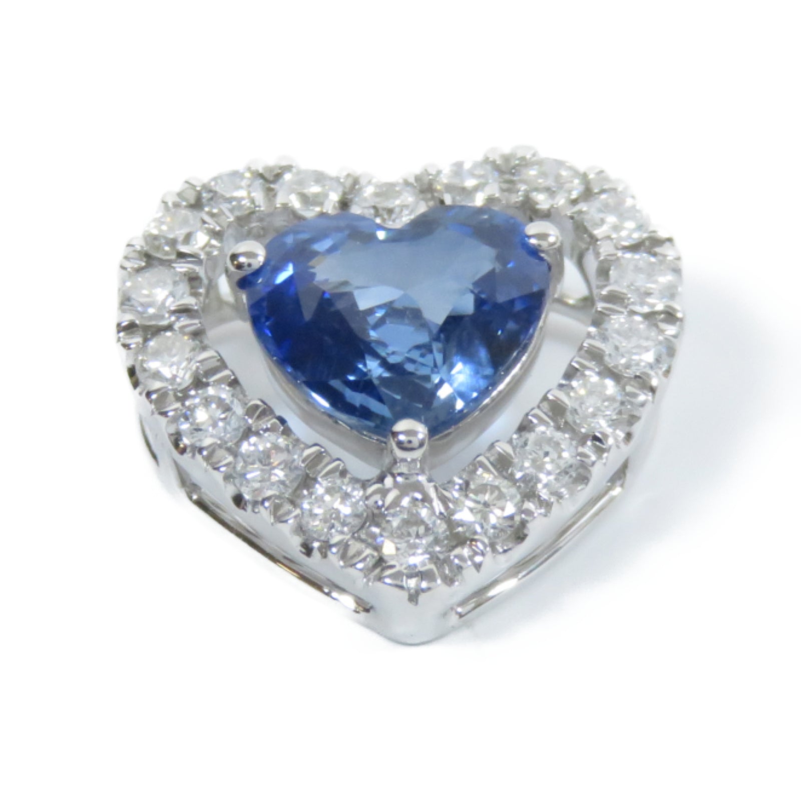 JEWELRY 18K白金Sapphire Pendant Top 1.07ct藍寶石吊墜