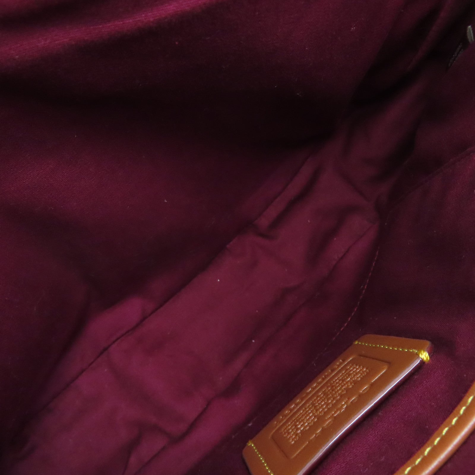 COACH 牛皮皮革2 Way Shoulder Bag金扣手挽肩背兩用袋棕色