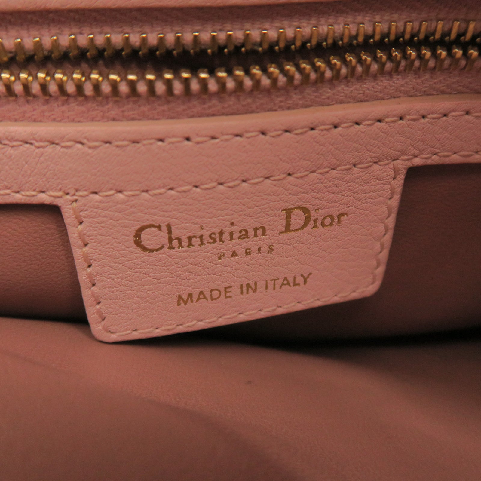 Dior rhombic cowhide leather Chain Shoulder gold buckle shoulder bag pink