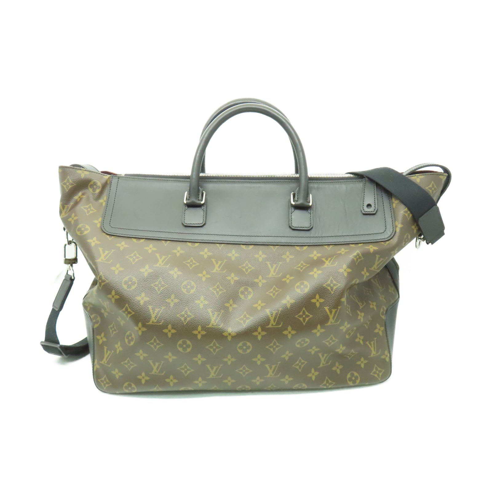 LOUIS VUITTON Monogram Neo Greenwich銀扣手挽肩背兩用袋棕色/黑色