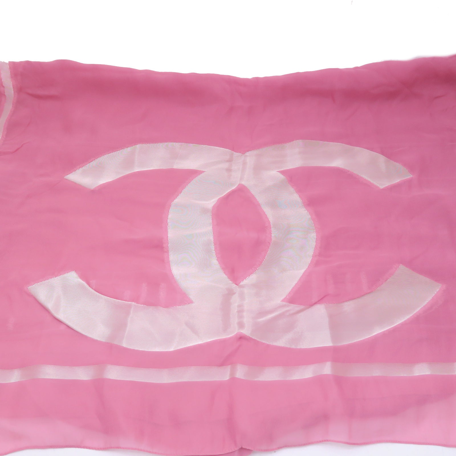 CHANEL 絲質Scarf圍巾粉紅色