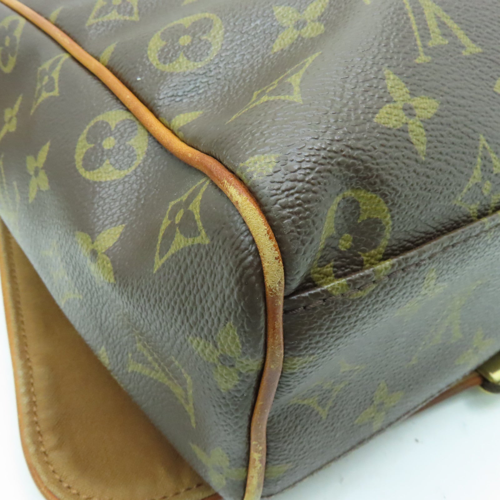 LOUIS VUITTON Monogram Abbeses金扣肩背袋棕色