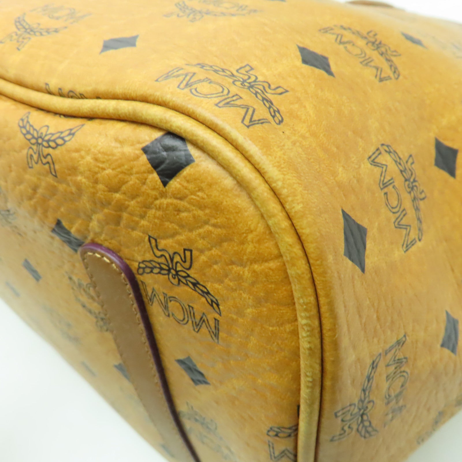 MCM 牛皮皮革Tote Bag金扣手挽袋啡色