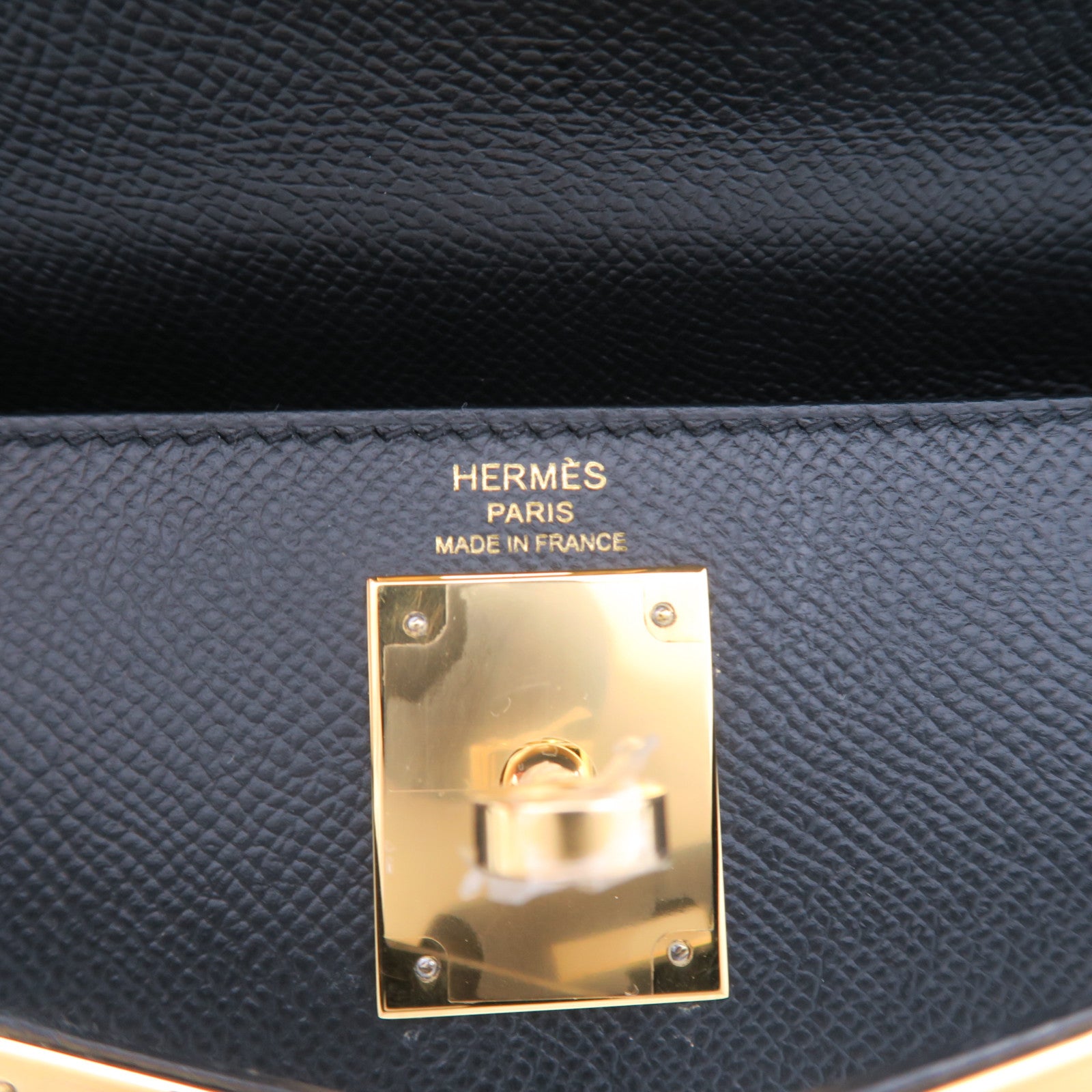 HERMES Veau Epsom皮革Kelly 28金扣手挽肩背兩用袋黑色