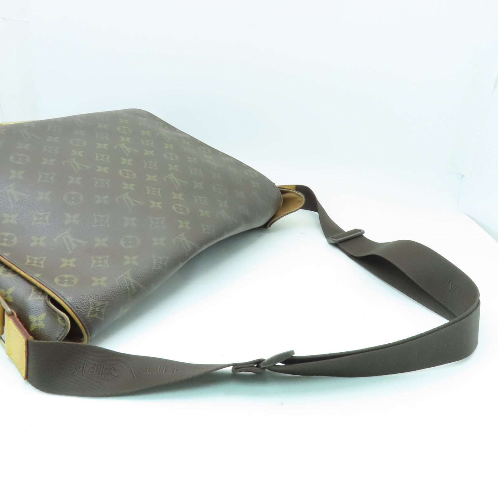 LOUIS VUITTON Monogram Abbeses金扣肩背袋棕色