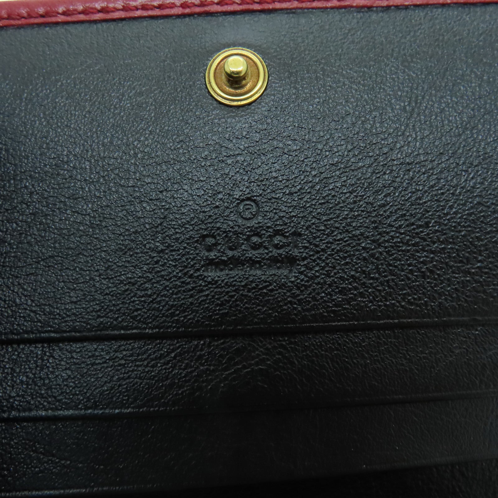 GUCCI 牛皮皮革Wallet金扣钱包黑色