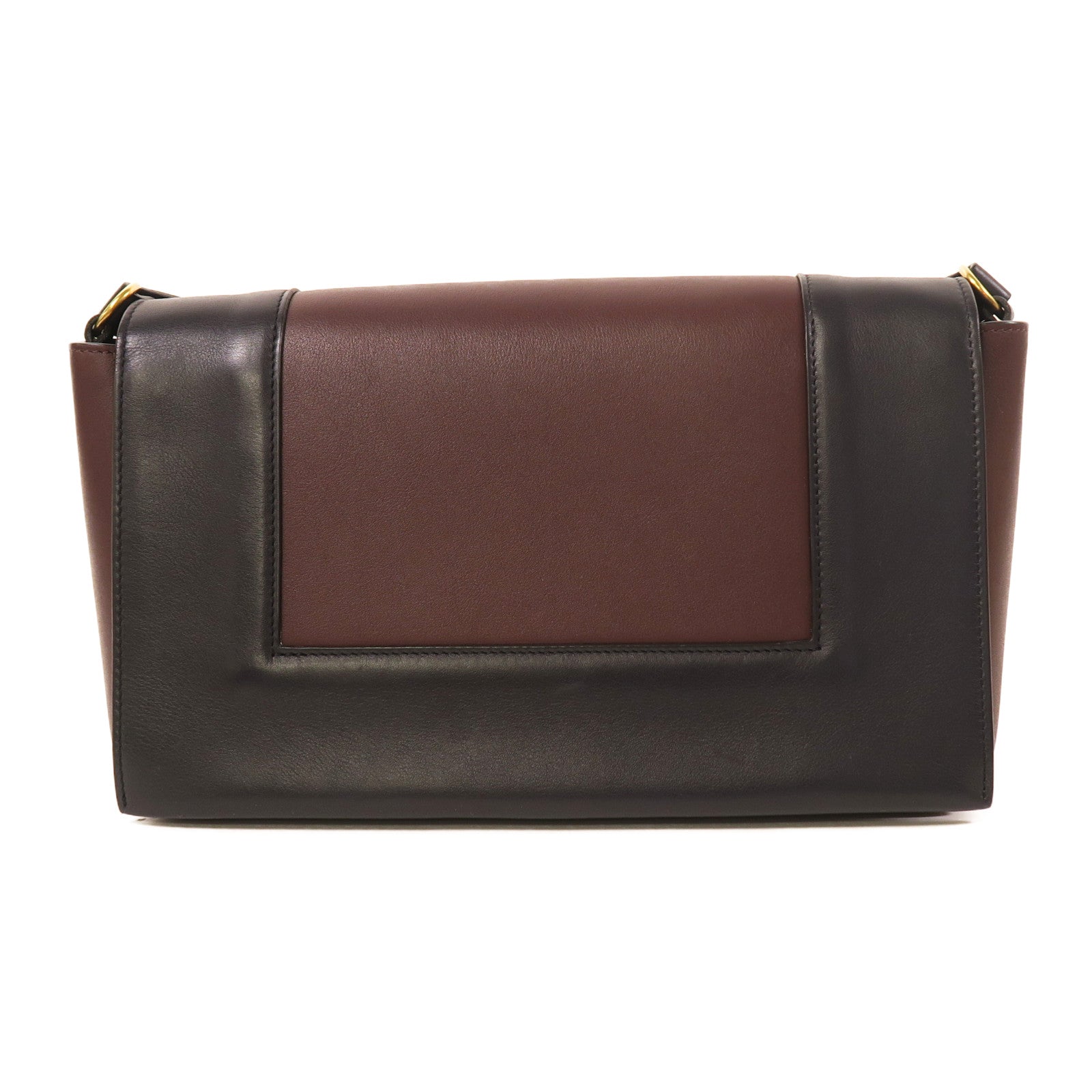 CELINE 牛皮皮革Shoulder Bag金扣肩背袋紅色/藍色