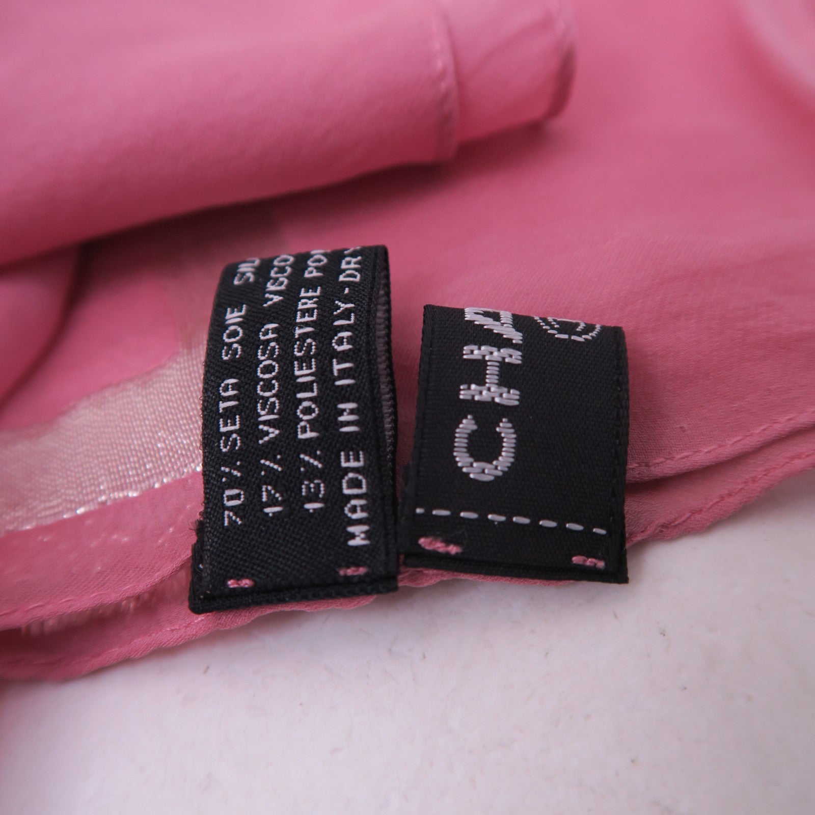 CHANEL 絲質Scarf圍巾粉紅色