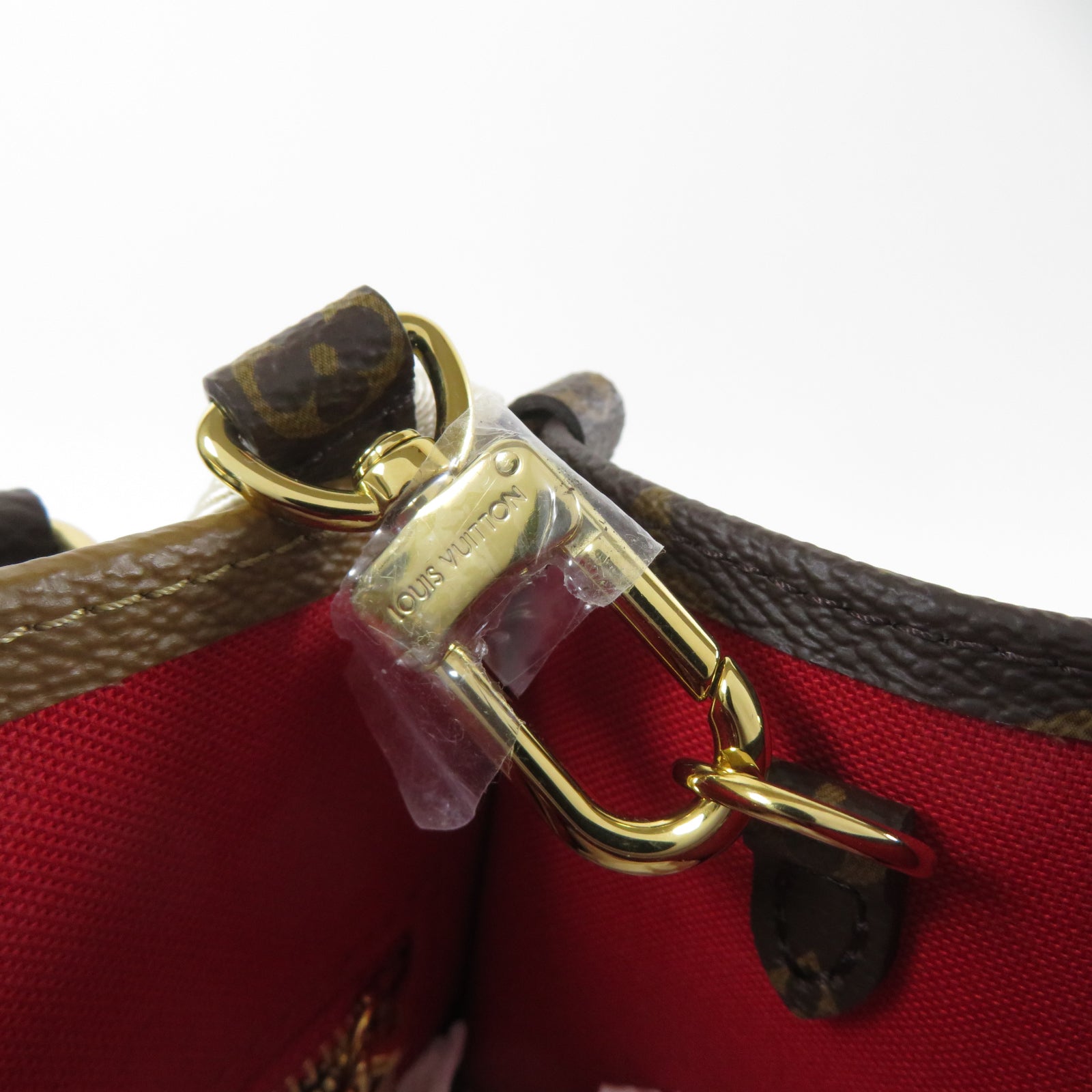LOUIS VUITTON Monogram On The Go PM金扣手挽肩背兩用袋啡色