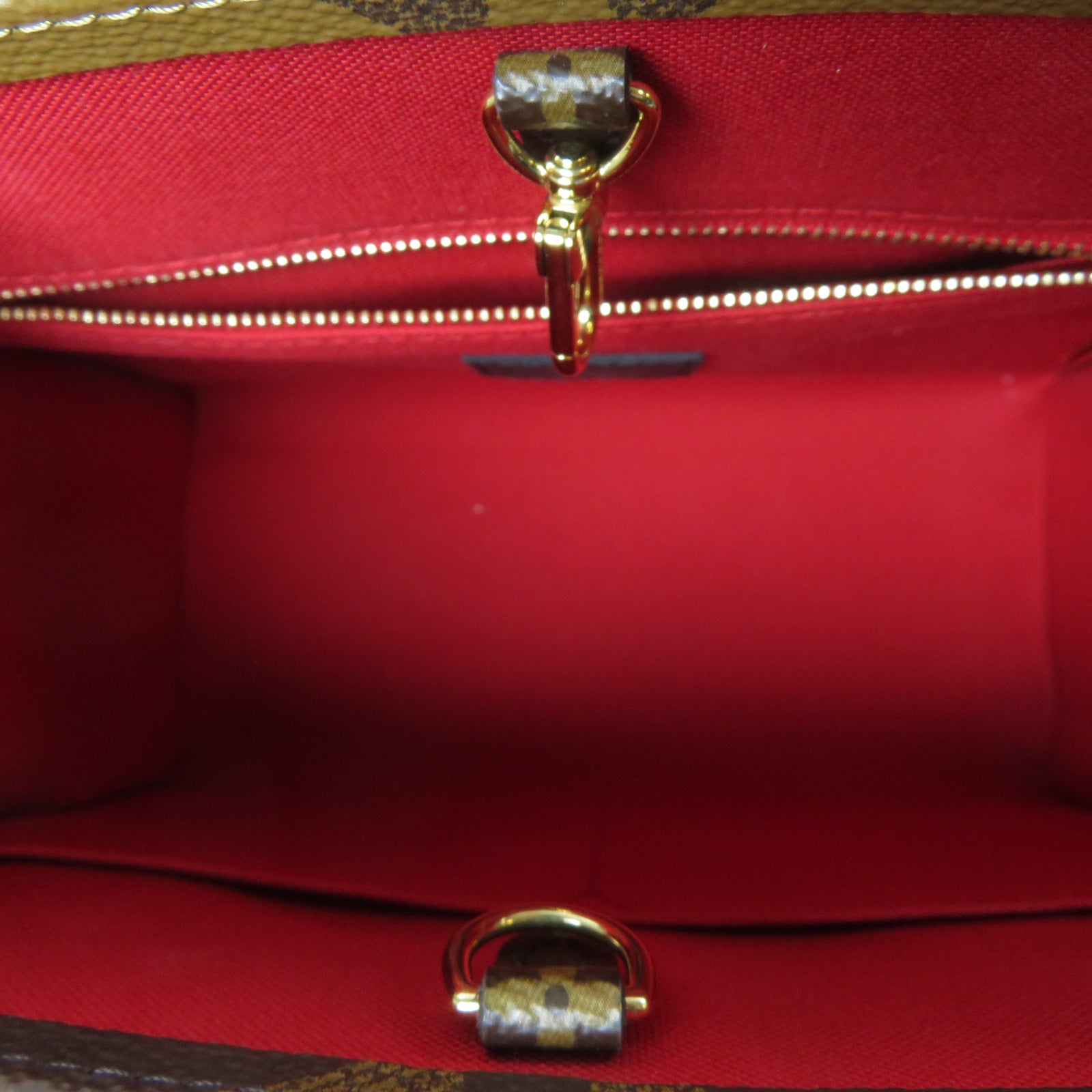 LOUIS VUITTON Monogram On The Go PM金扣手挽肩背兩用袋啡色