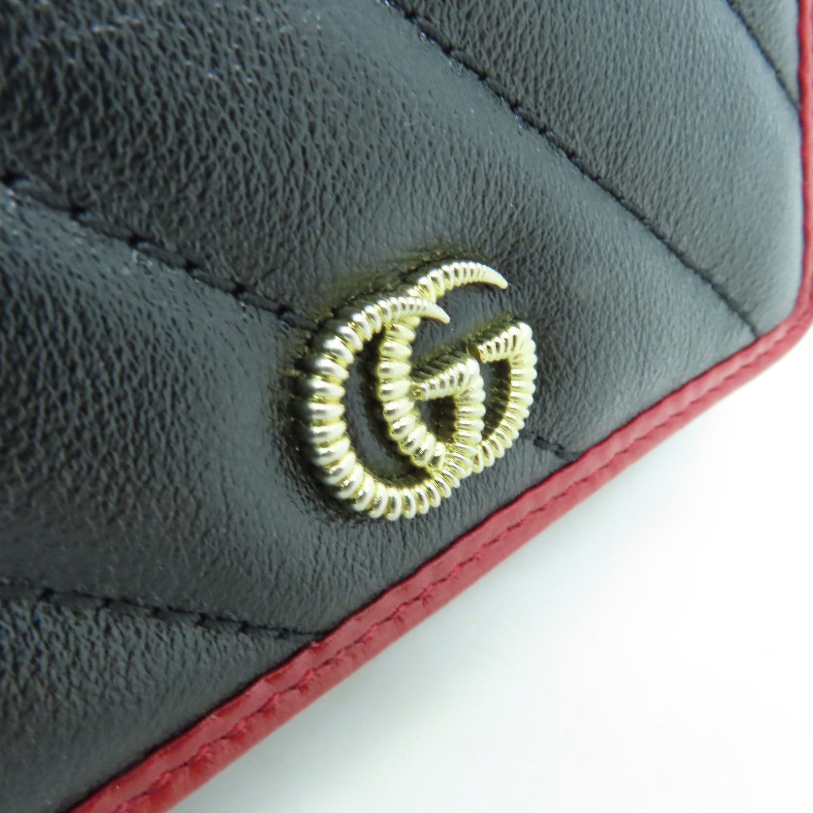 GUCCI 牛皮皮革Wallet金扣钱包黑色