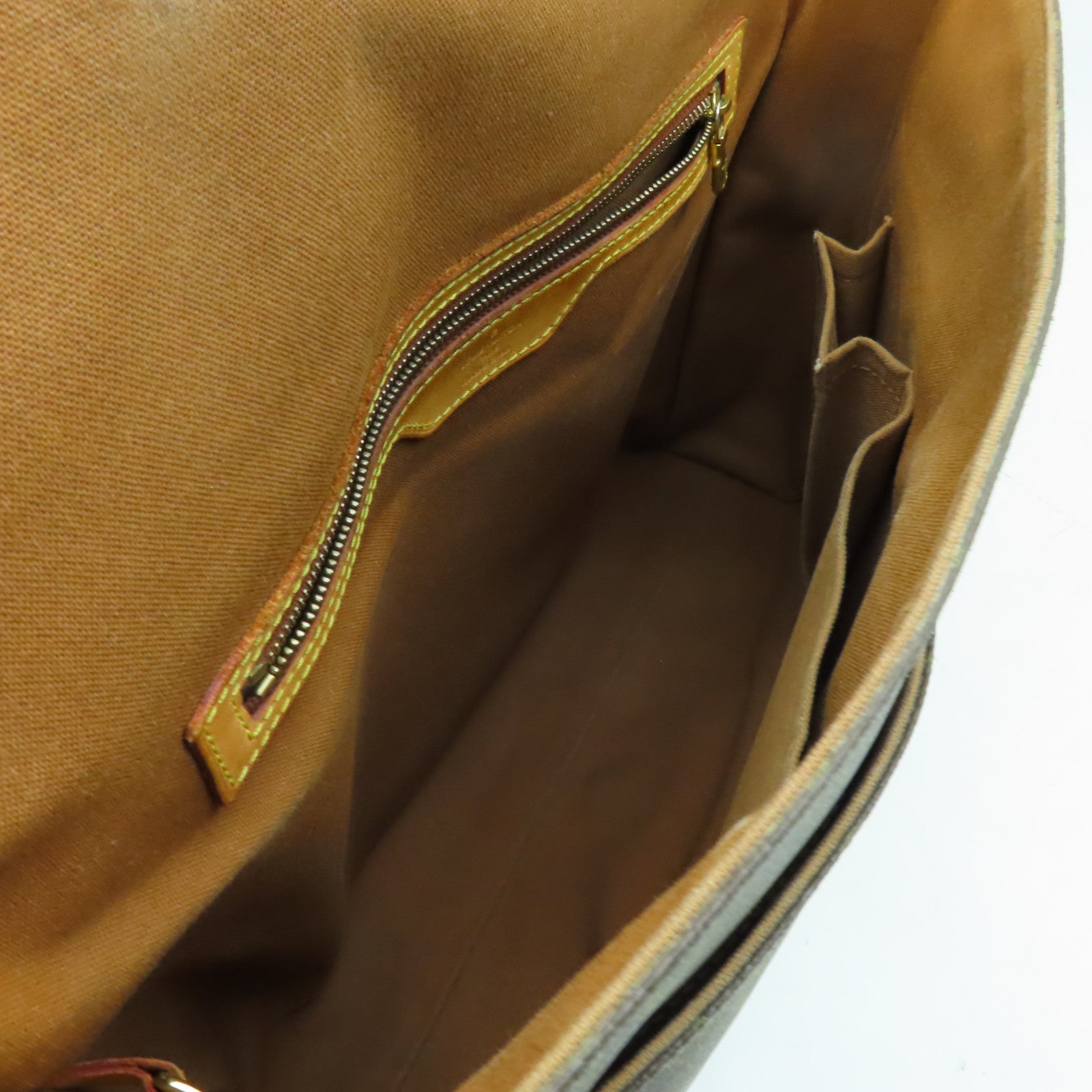 LOUIS VUITTON Monogram Abbeses金扣肩背袋棕色