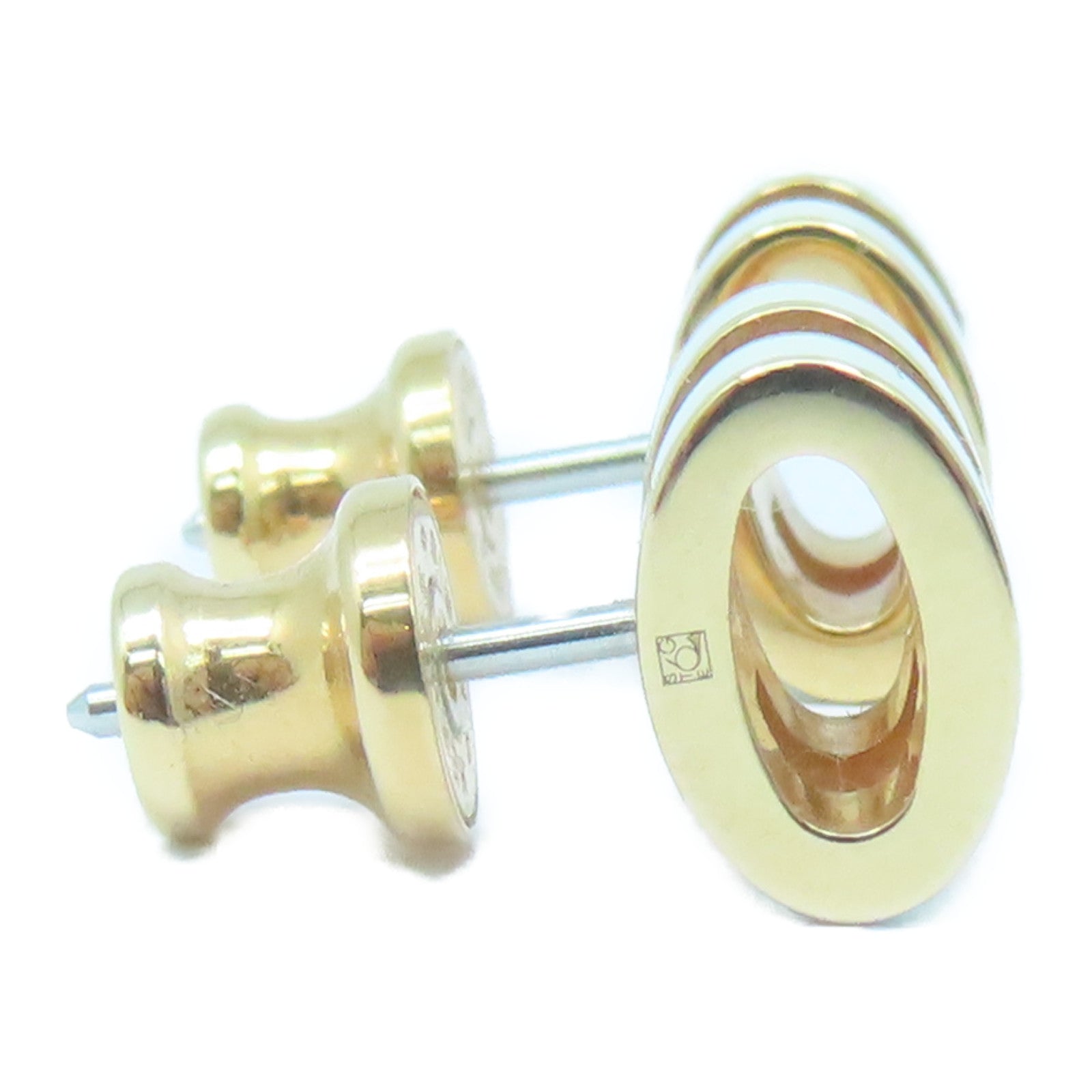HERMES 金屬Mini Pop H Earring耳環白色
