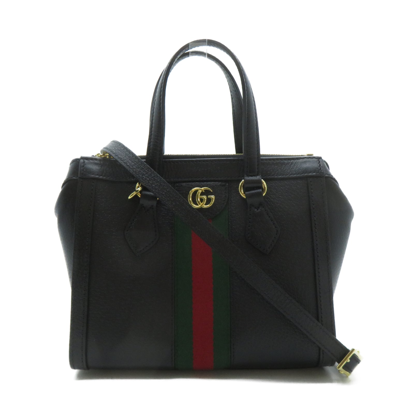 GUCCI 牛皮皮革Ophidia金扣手挽肩背兩用袋黑色