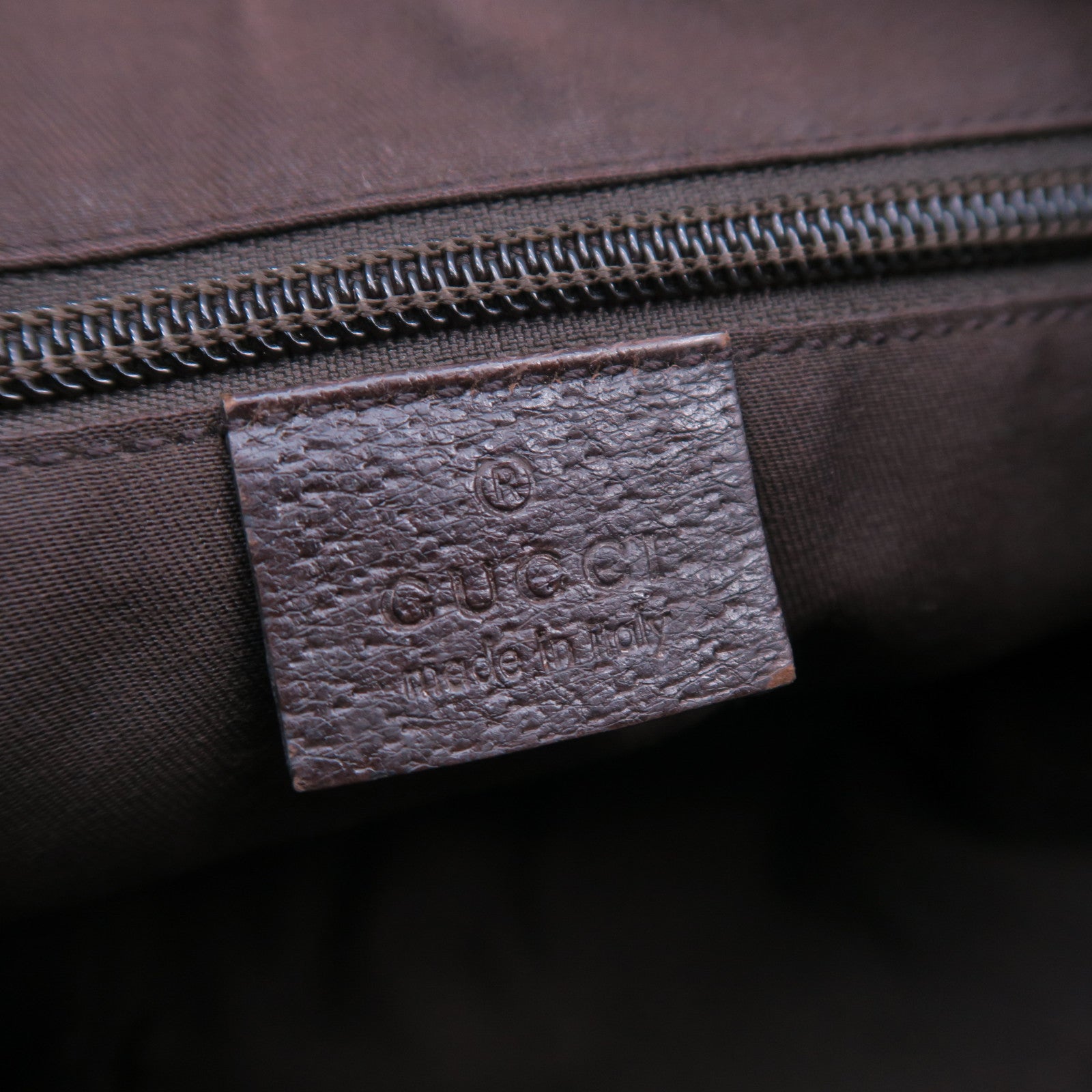 GUCCI 帆布Shoulder Bag銀扣肩背袋啡色