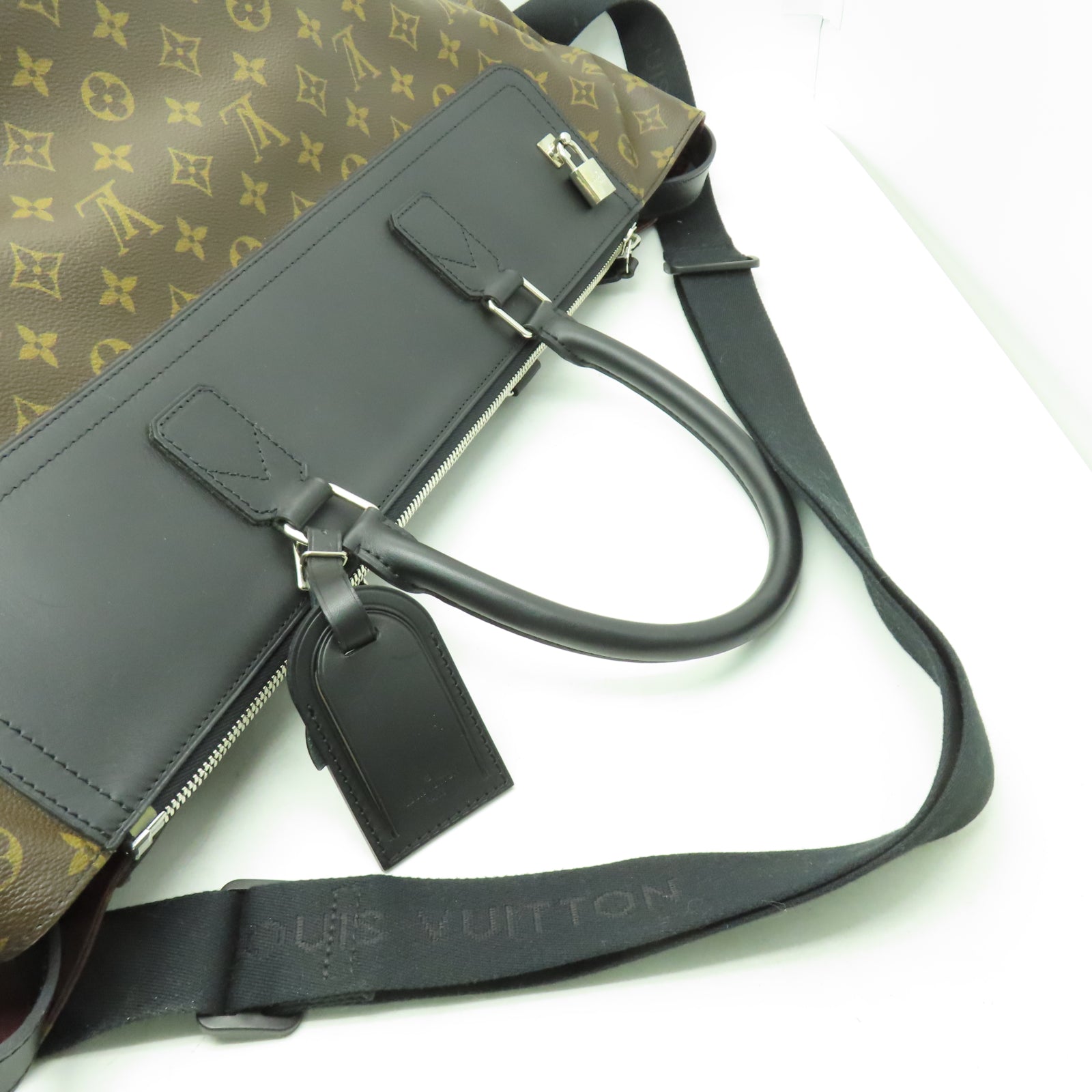 LOUIS VUITTON Monogram Neo Greenwich銀扣手挽肩背兩用袋棕色/黑色