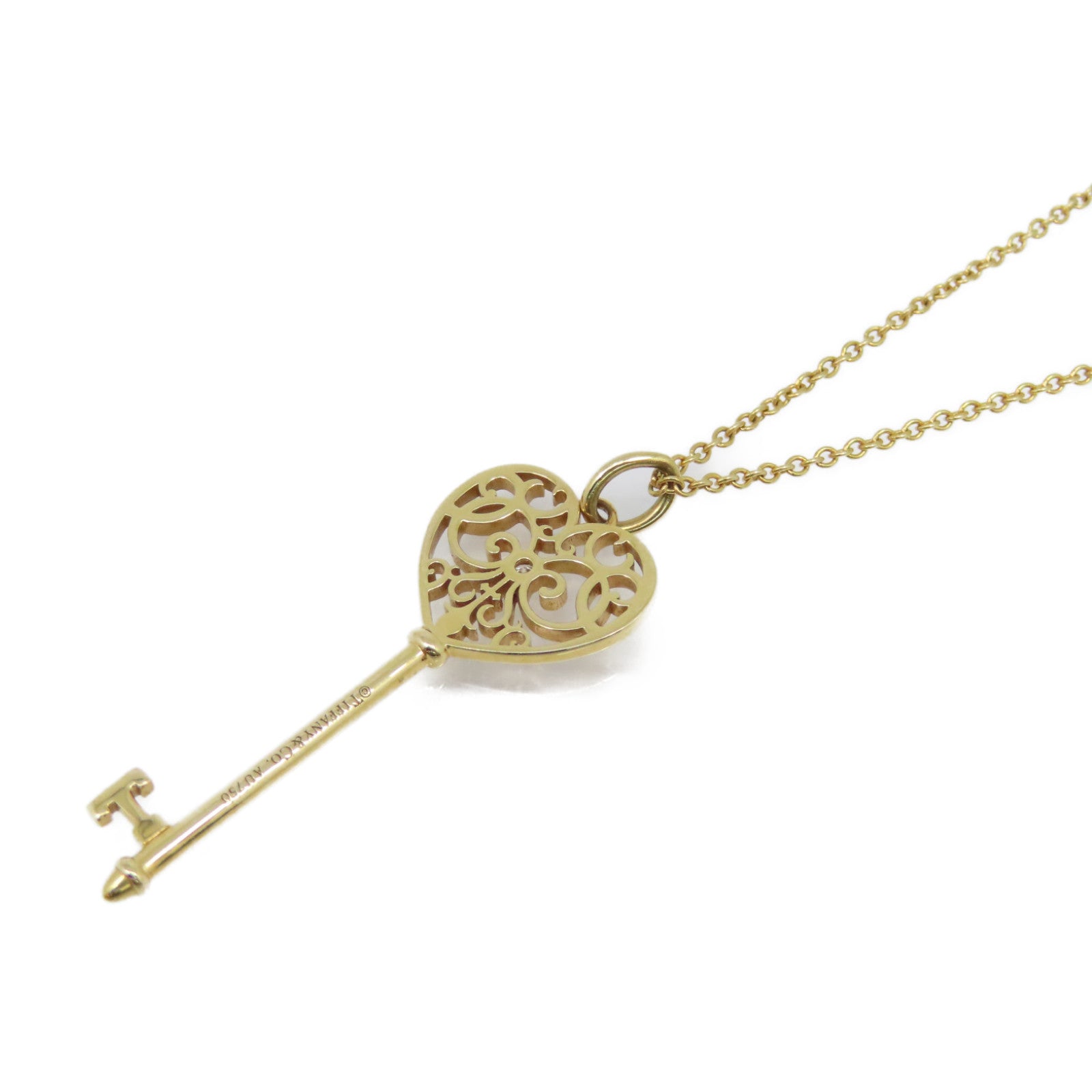 TIFFANY＆CO 18K玫瑰金Meart Enchut Kay項鍊