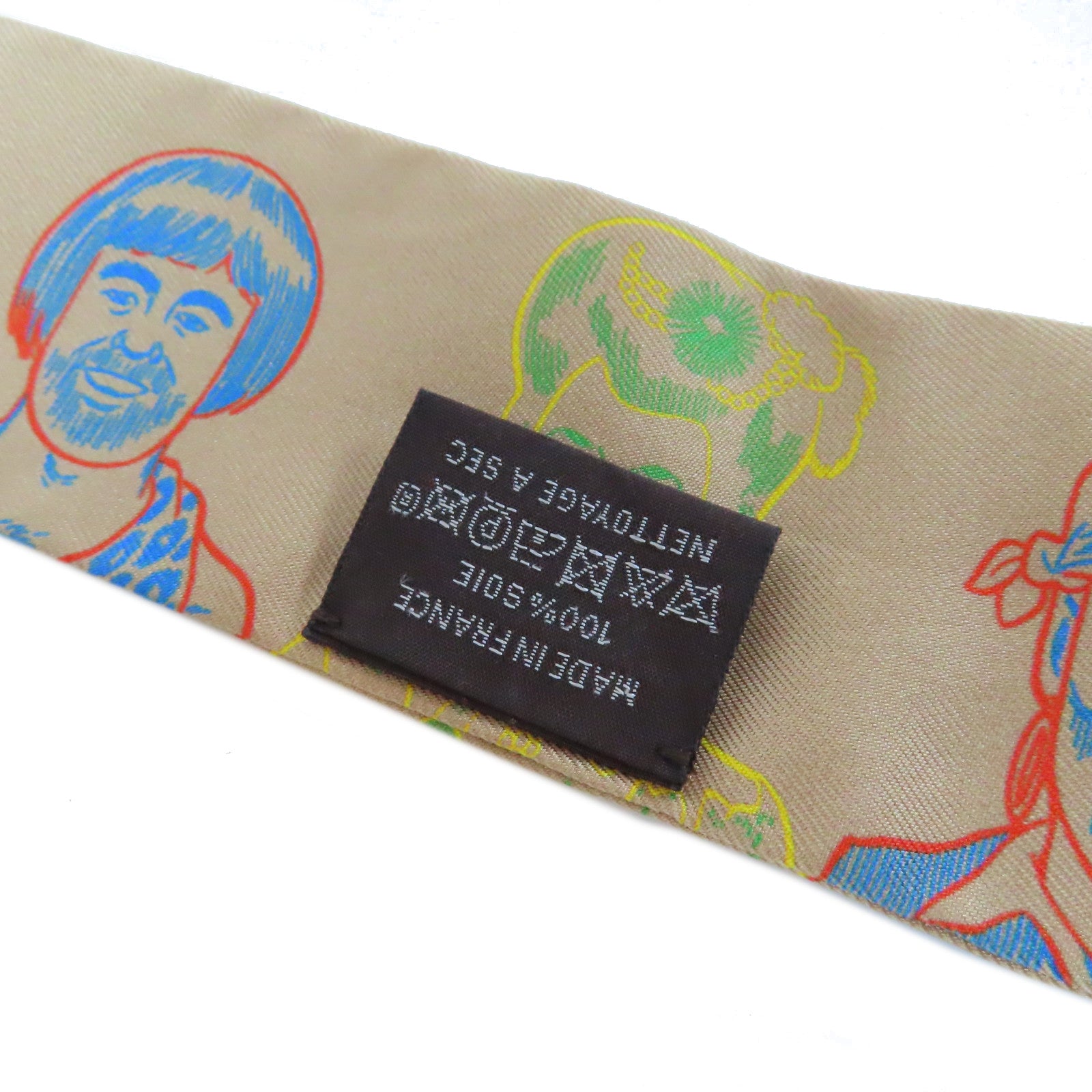 HERMES 絲質Twilly Scarf絲巾啡色