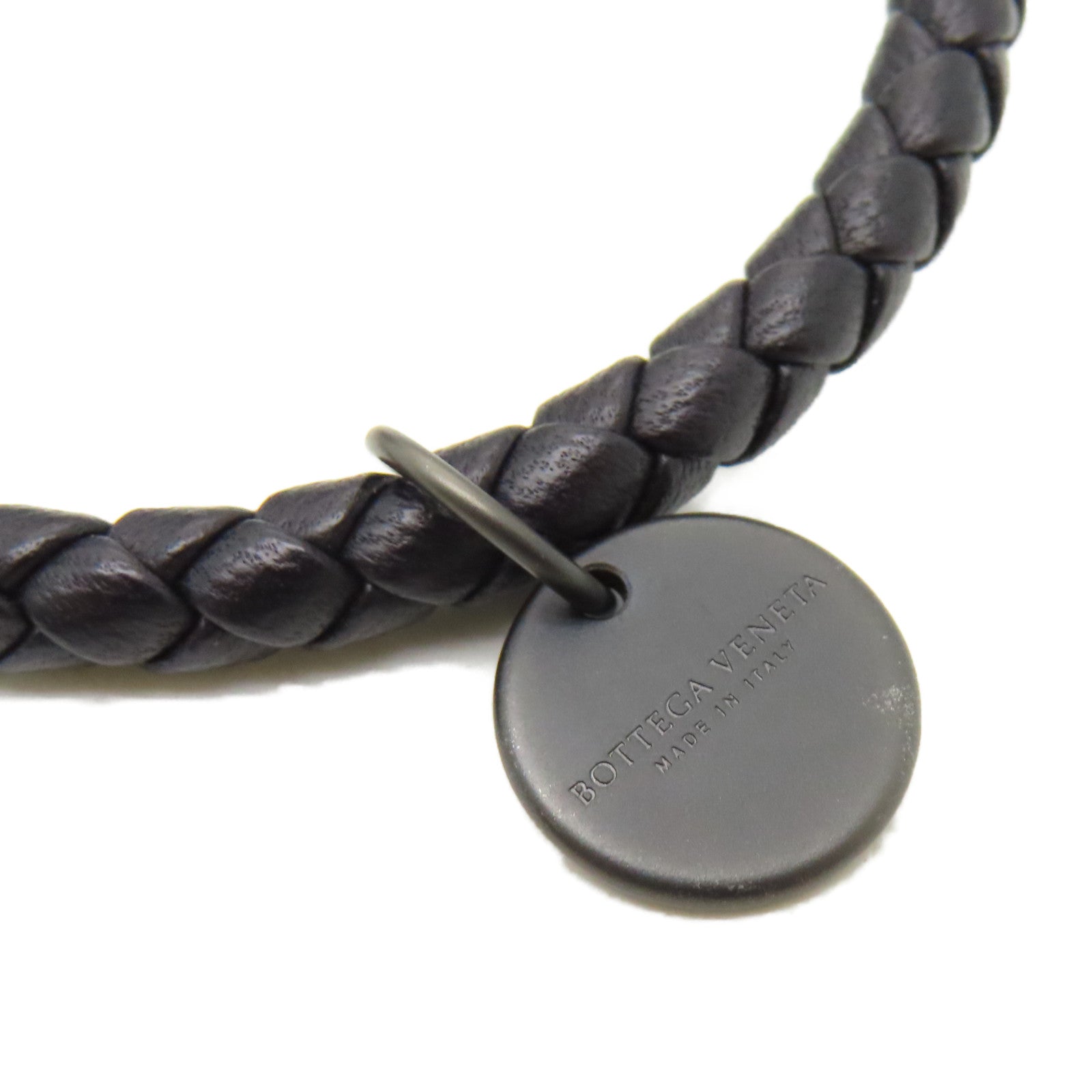 BOTTEGA VENETA 織紋皮革Bracelet手鐲黑色/藍色