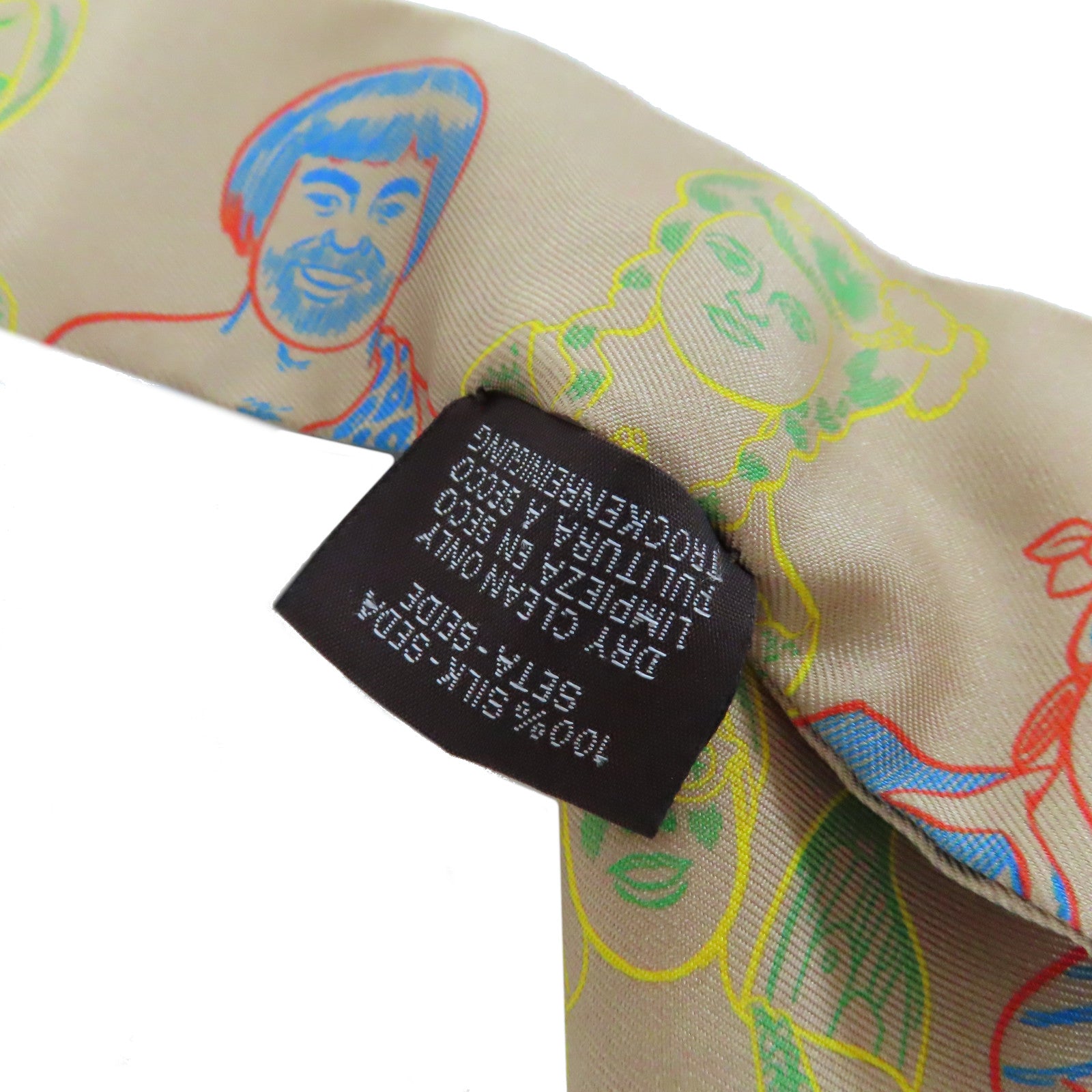 HERMES 絲質Twilly Scarf絲巾啡色