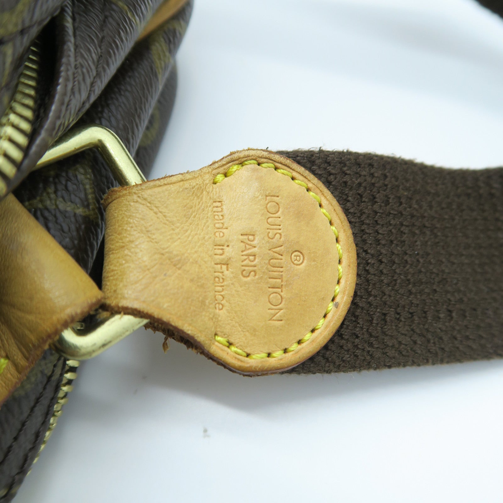 LOUIS VUITTON Monogram Reporter GM金扣肩背袋啡色