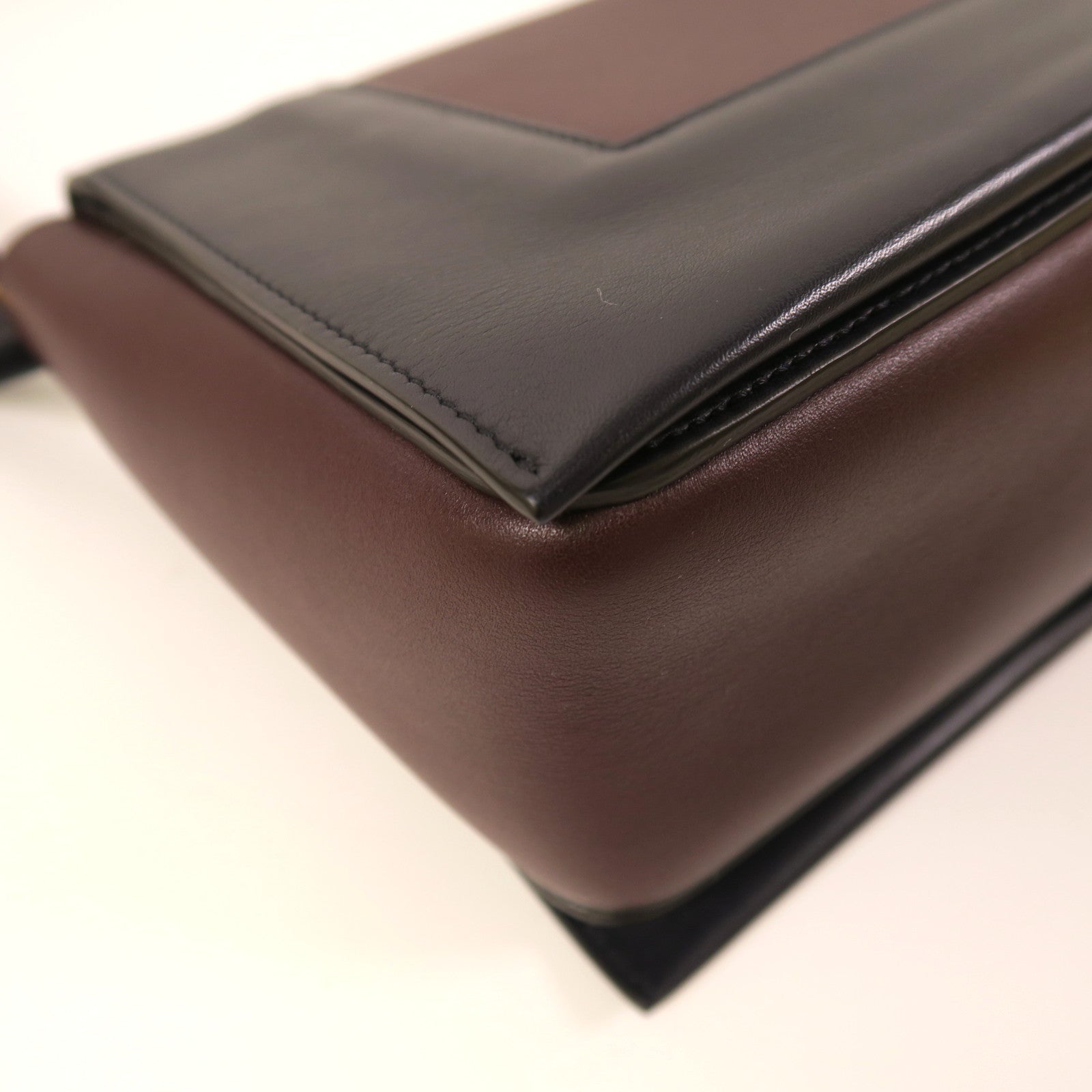CELINE 牛皮皮革Shoulder Bag金扣肩背袋紅色/藍色