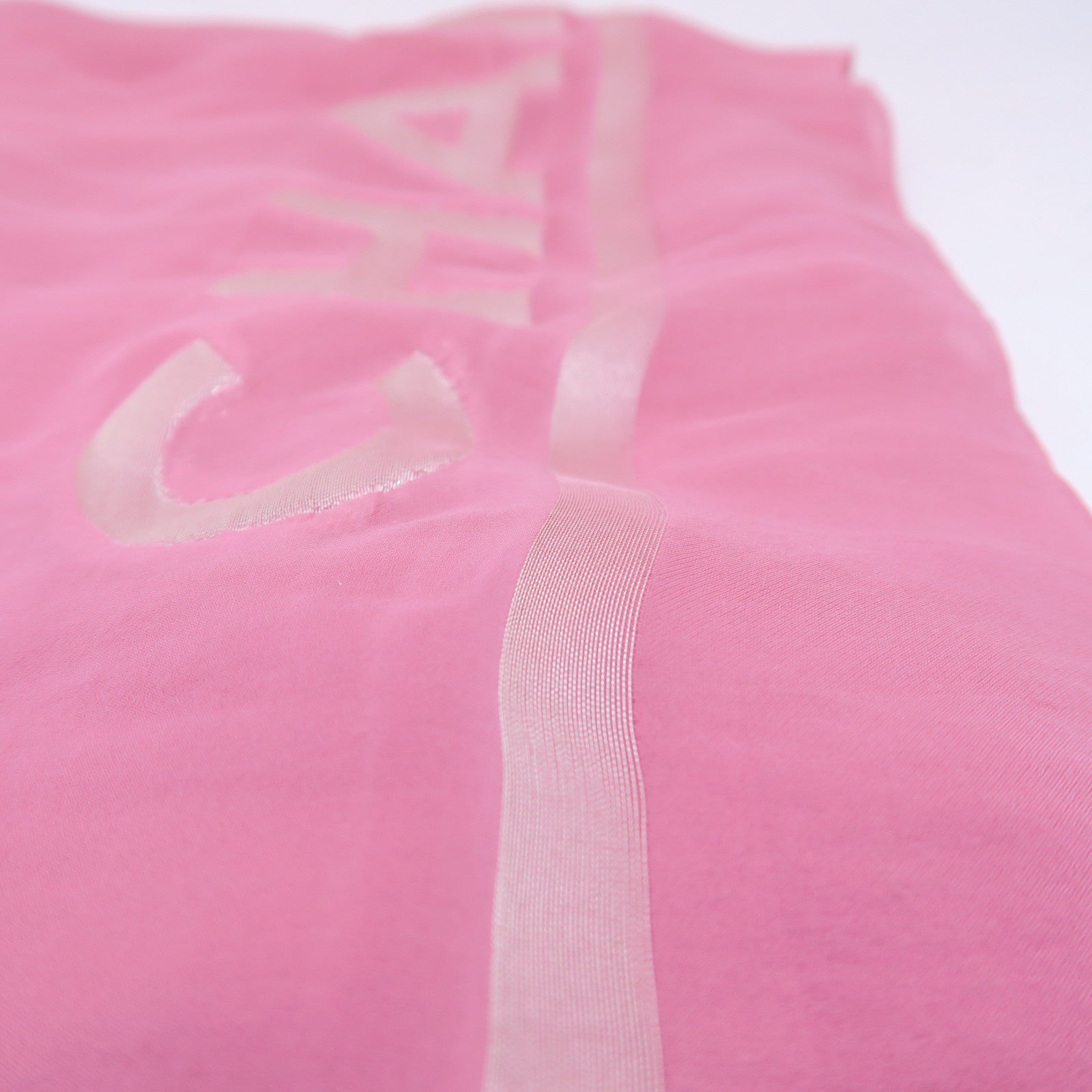 CHANEL 絲質Scarf圍巾粉紅色