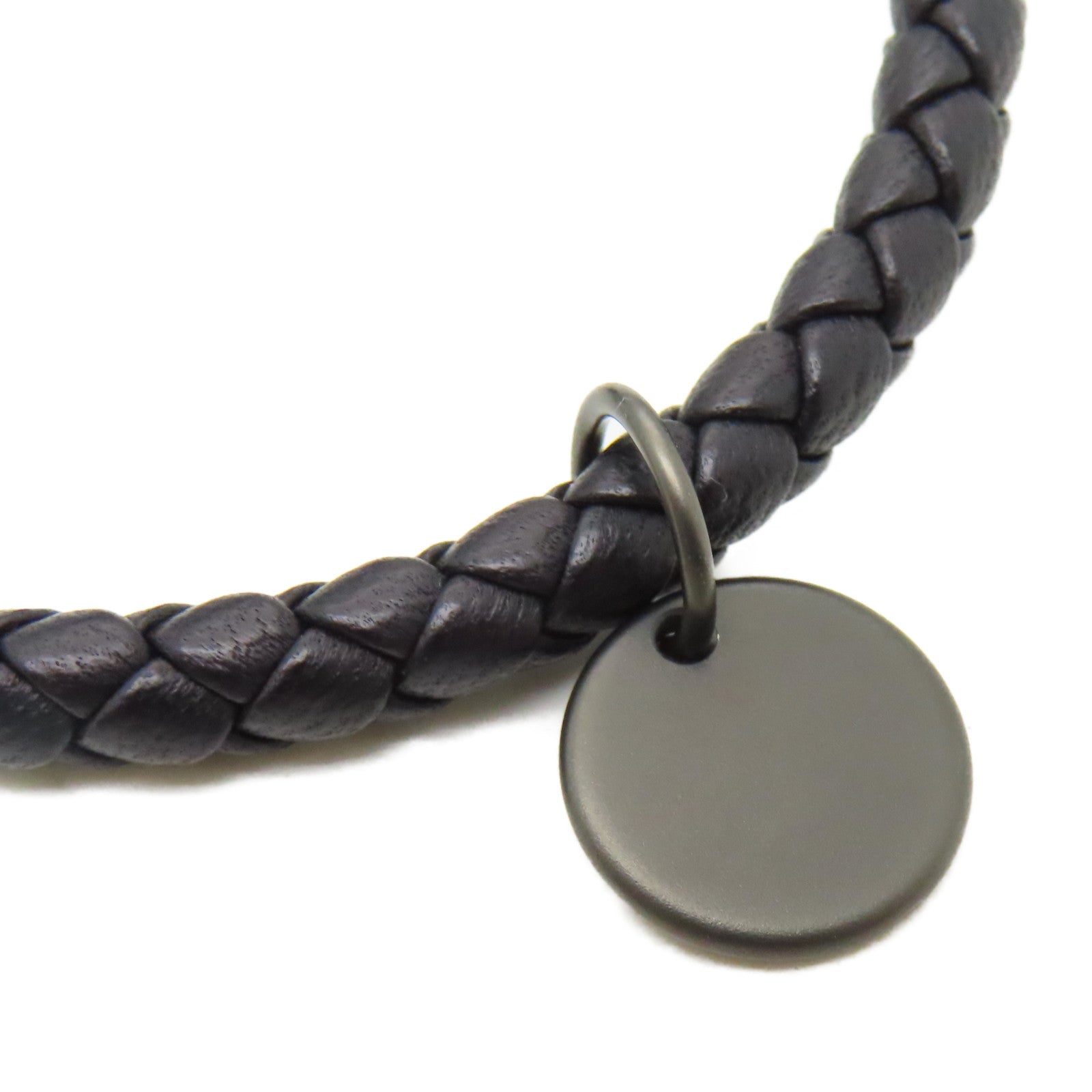BOTTEGA VENETA 織紋皮革Bracelet手鐲黑色/藍色