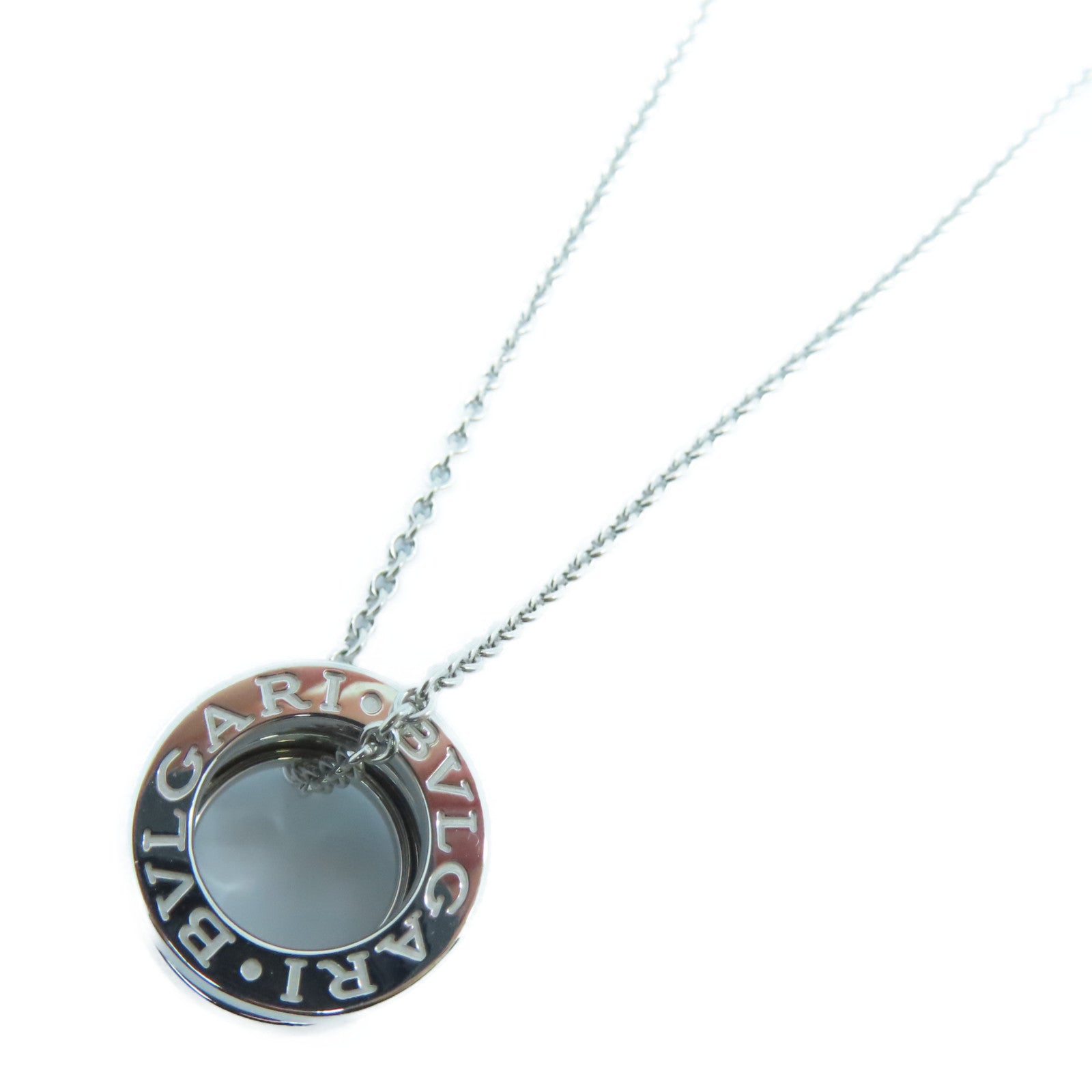 BVLGARI 18K白金B-zero1項鍊銀色