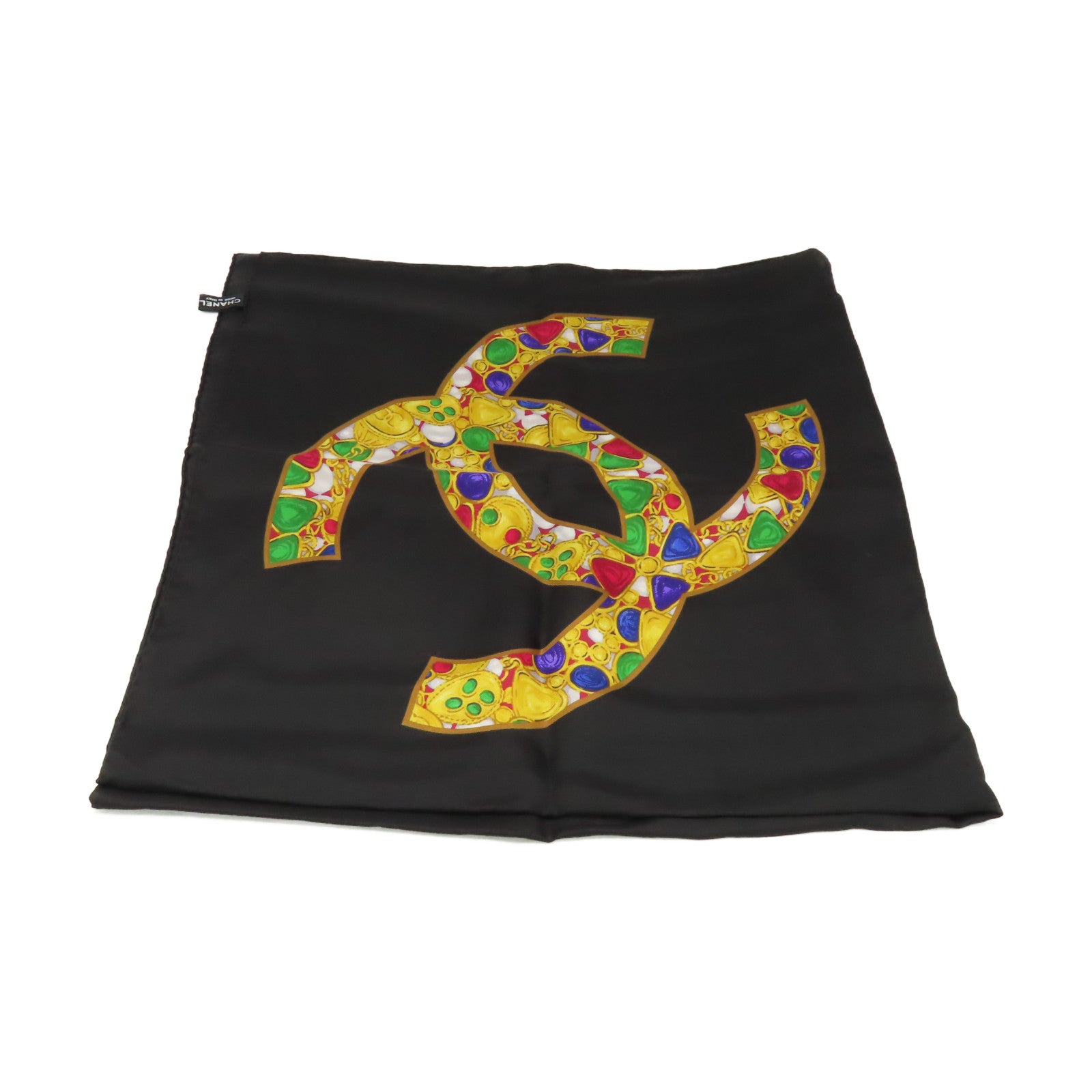 CHANEL 絲質Scarf絲巾黑色/彩色