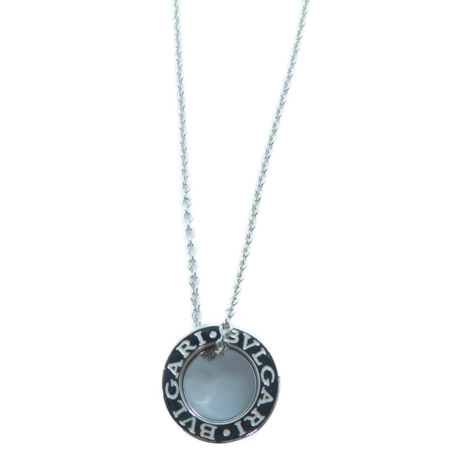 BVLGARI 18K白金B-zero1項鍊銀色