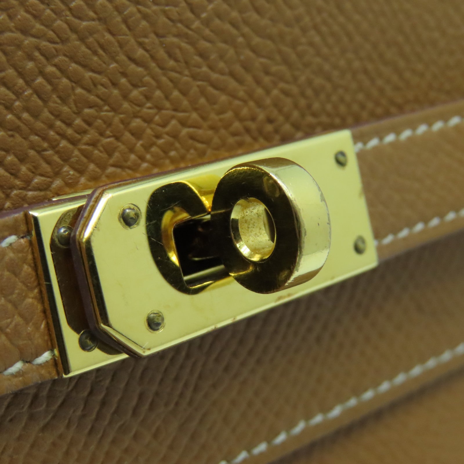 HERMES Veau Epsom Leather Kelly To Go Shoulder Bag Gold Buckle Gold