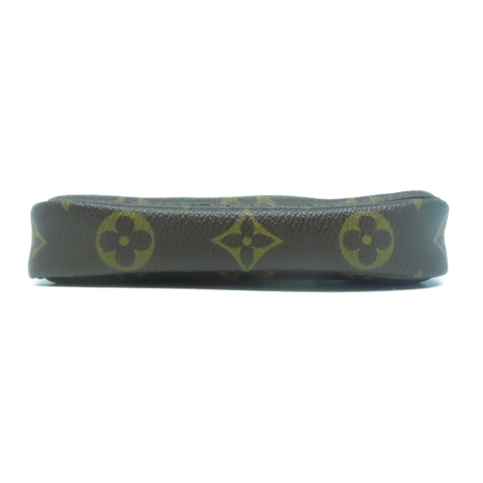 LOUIS VUITTON Monogram Mini Pochette Accessoires金扣手挽袋啡色