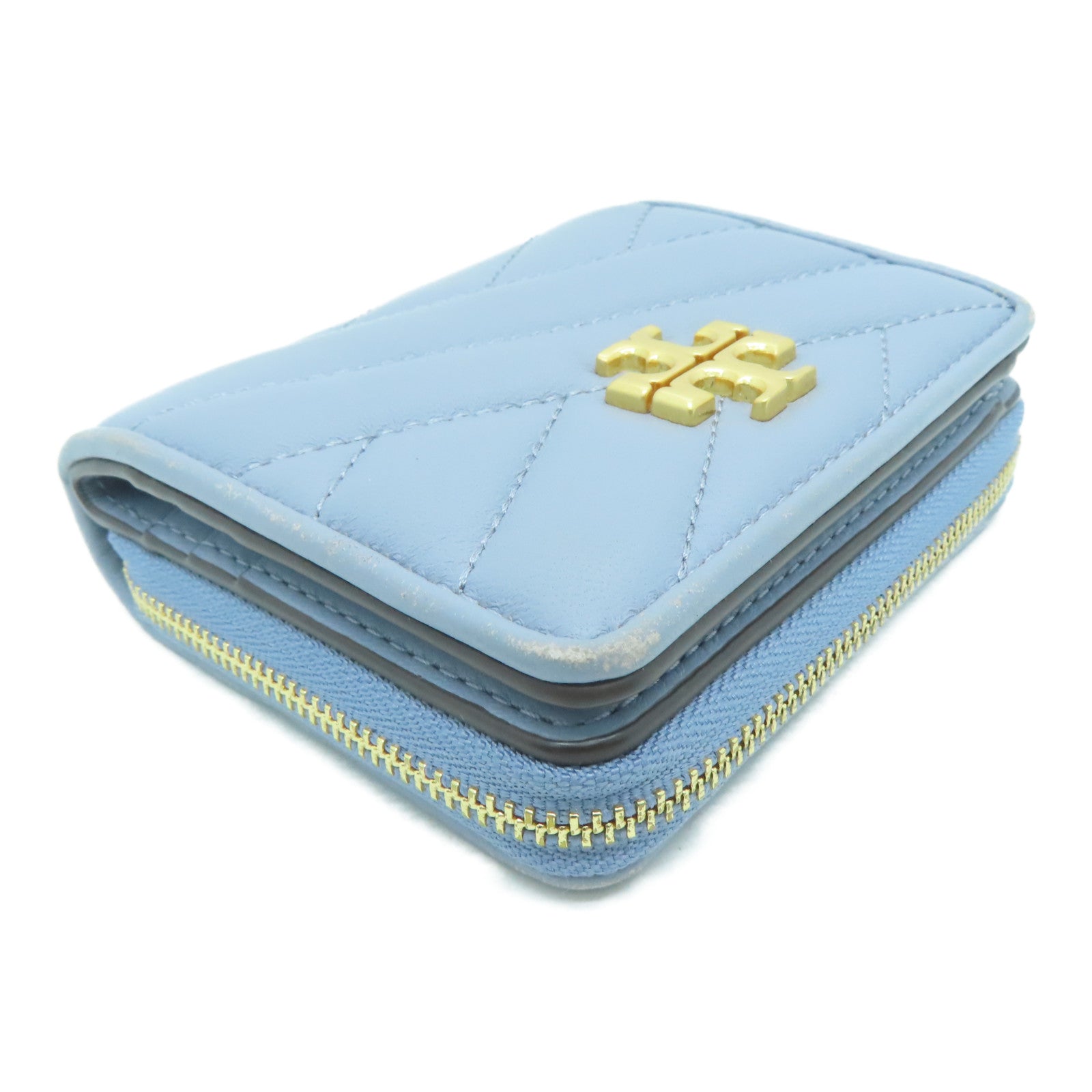 Tory Burch 【激減優惠】羊皮皮革Wallet錢包灰藍色