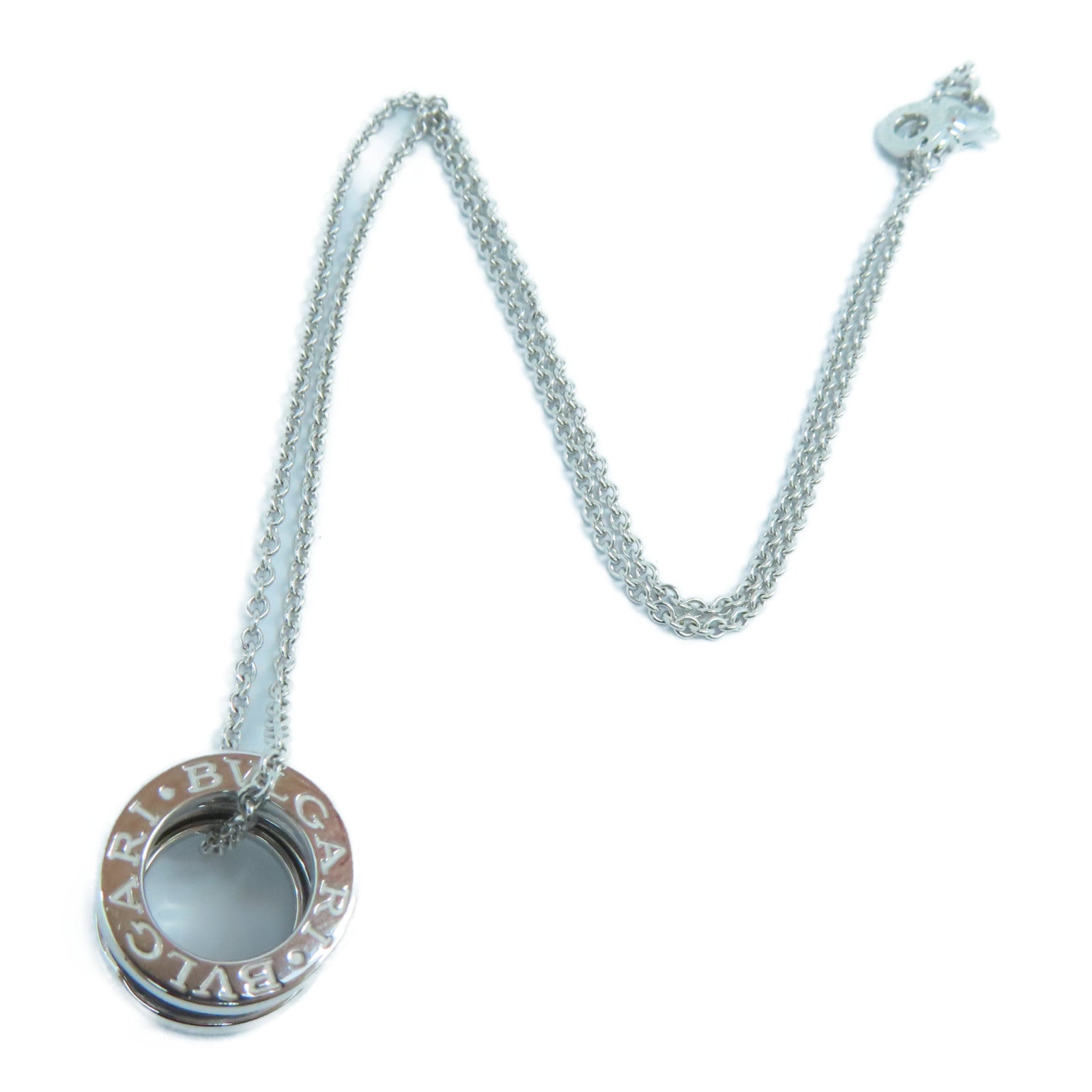 BVLGARI 18K白金B-zero1項鍊銀色