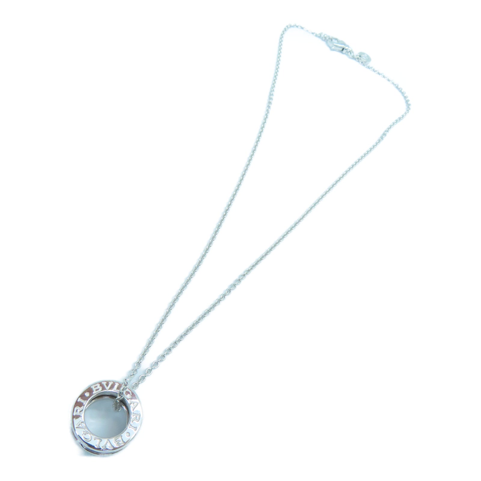 BVLGARI 18K白金B-zero1項鍊銀色