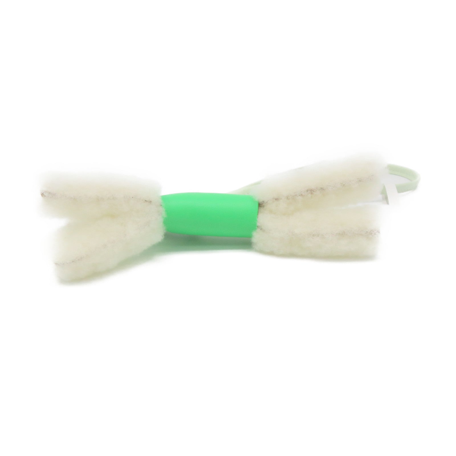 HERMES 皮革Buddy Shearling Charm掛飾淺綠色