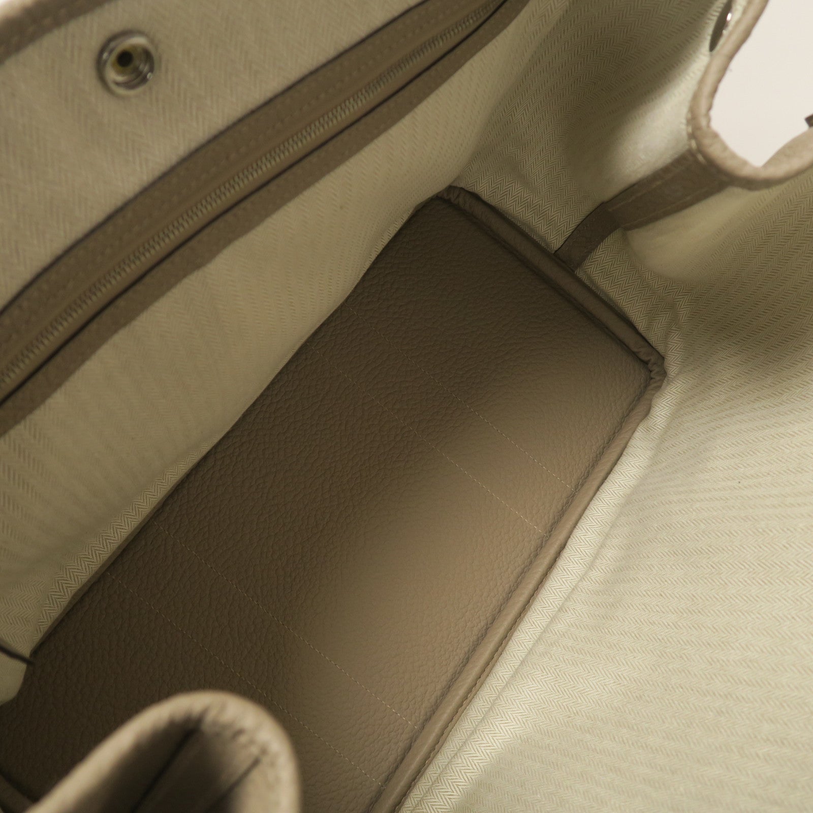 HERMES Country皮革Garden Party PM銀扣手挽袋Gris Tourterelle斑鳩灰色