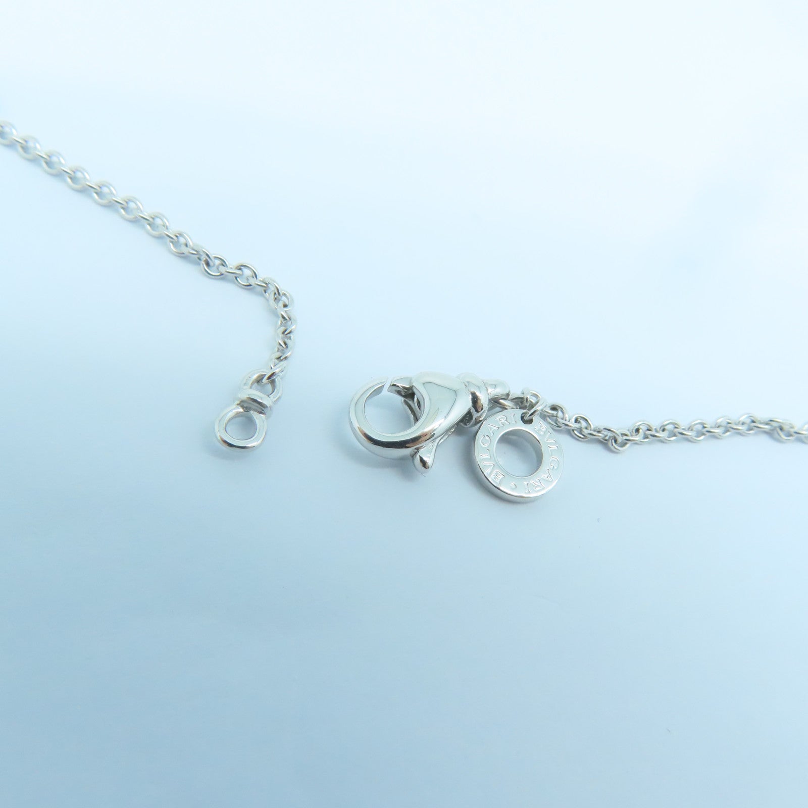 BVLGARI 18K白金B-zero1項鍊銀色