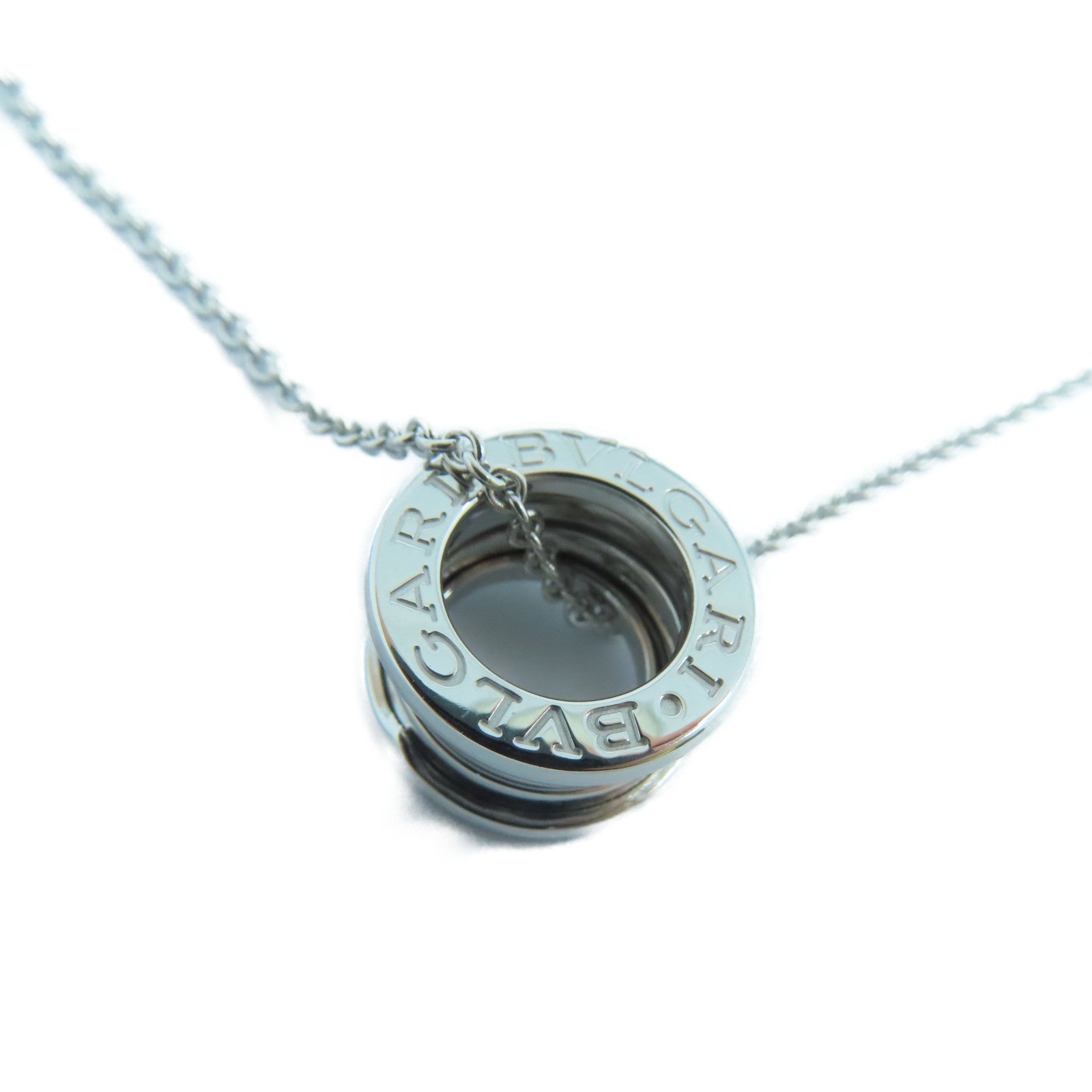 BVLGARI 18K白金B-zero1項鍊銀色