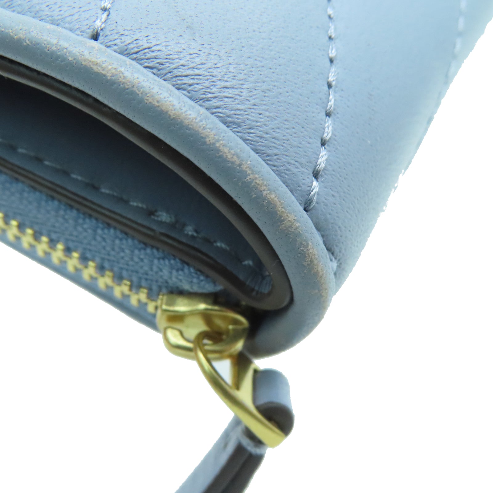 Tory Burch 【激減優惠】羊皮皮革Wallet錢包灰藍色