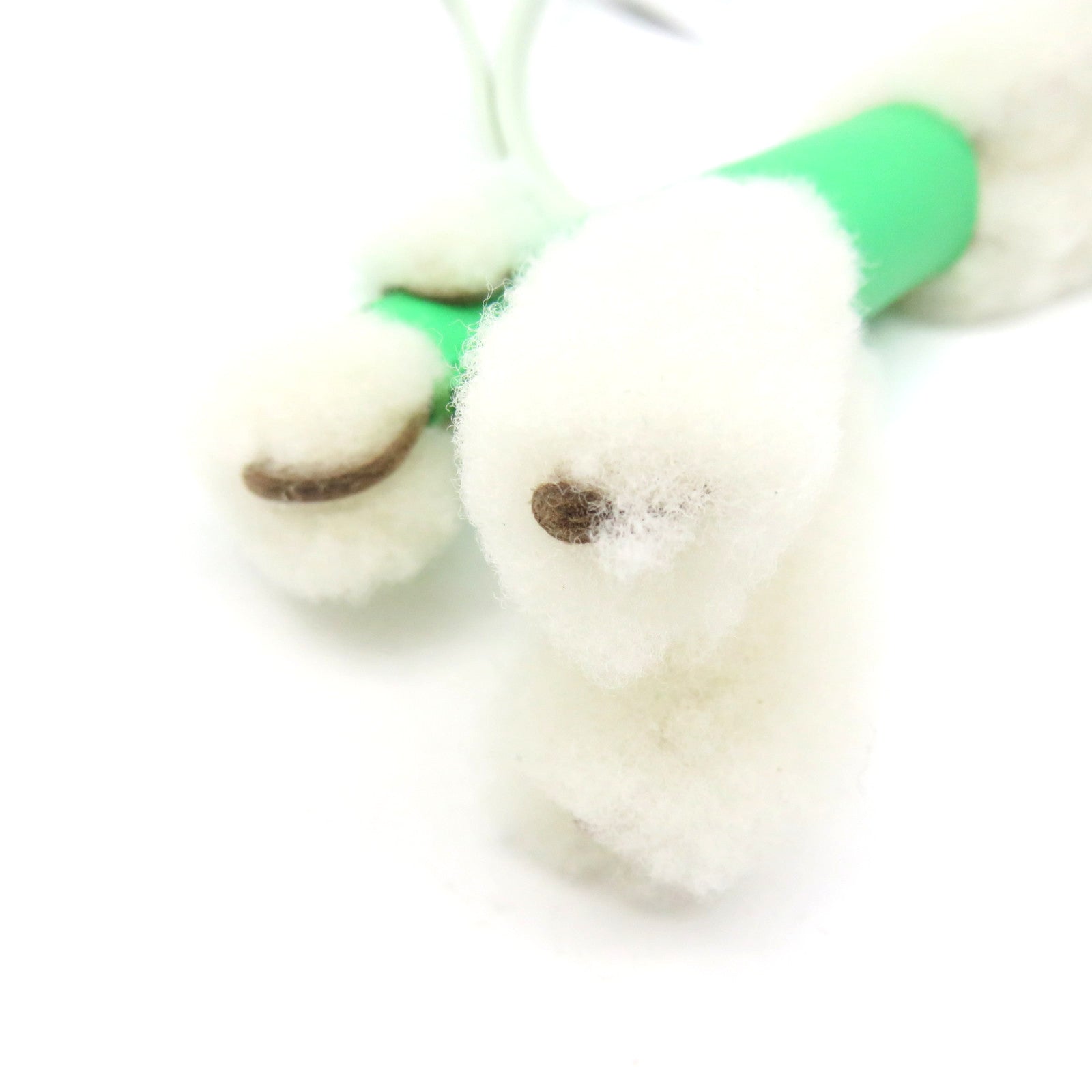 HERMES 皮革Buddy Shearling Charm掛飾淺綠色