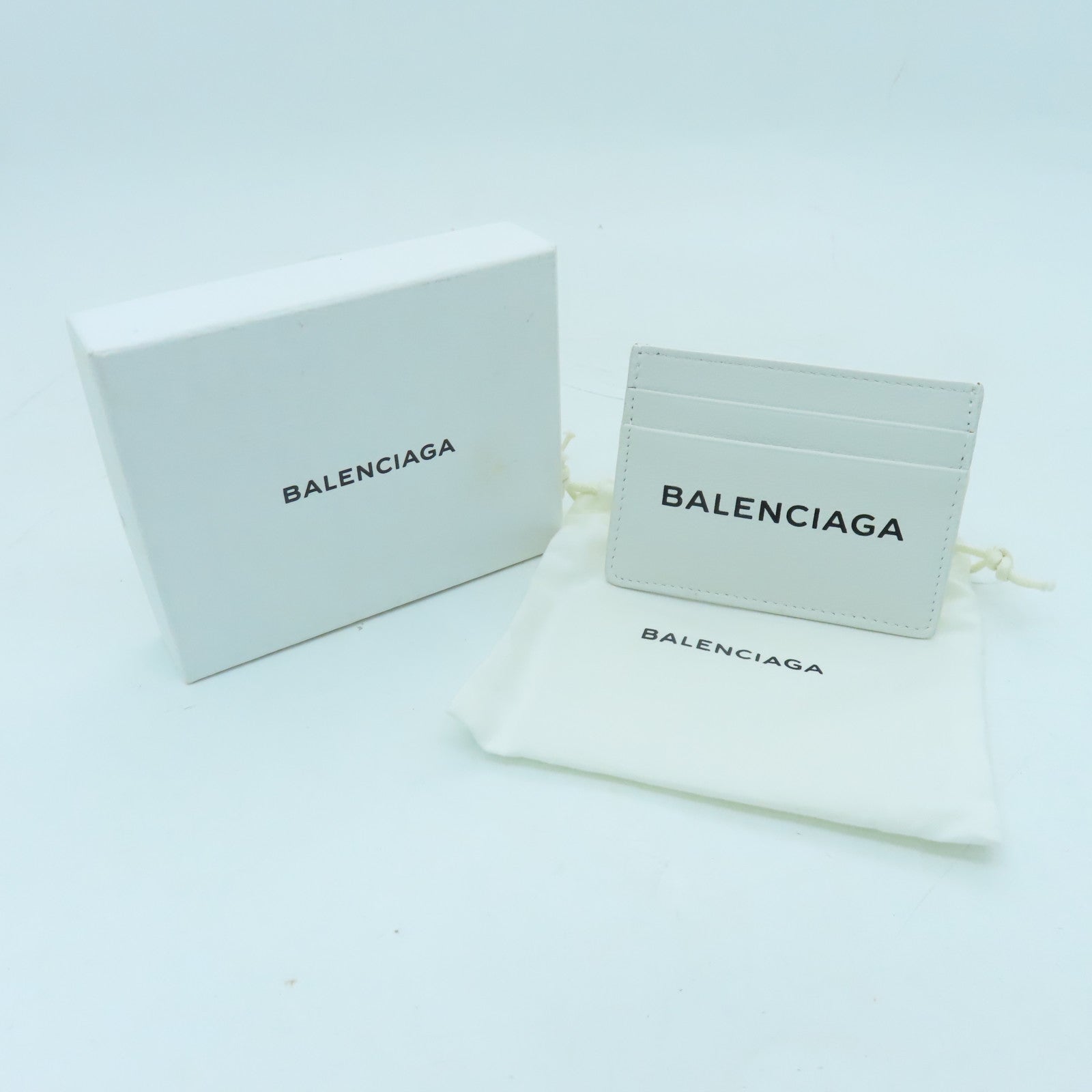 BALENCIAGA 【激減優惠】牛皮皮革Card Case卡片包白色