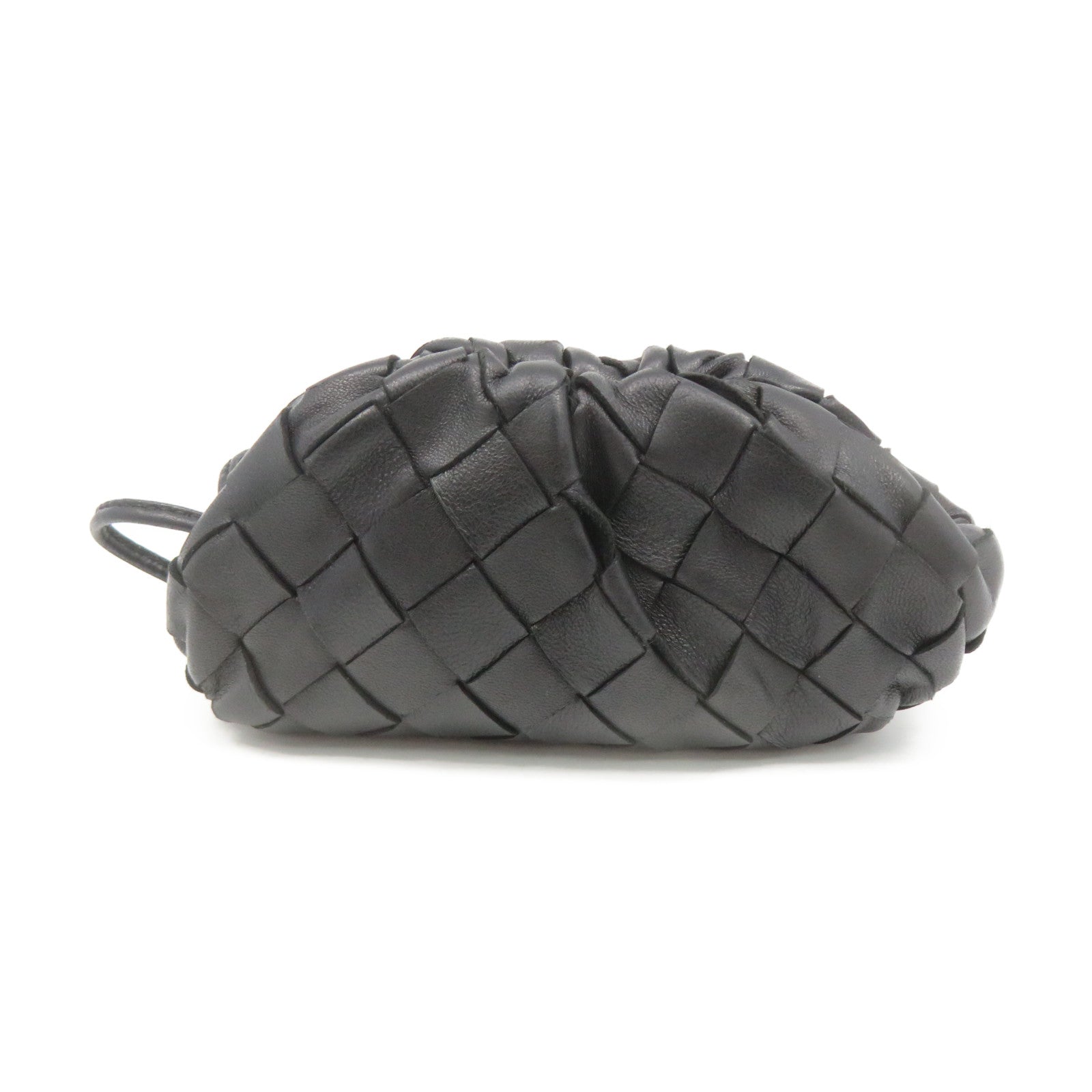 BOTTEGA VENETA Textured Leather Shoulder Bag Black