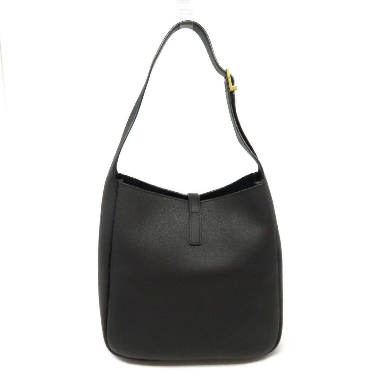 SAINT LAURENT 牛皮皮革Hobo Shoulder Bag金扣肩背袋黑色