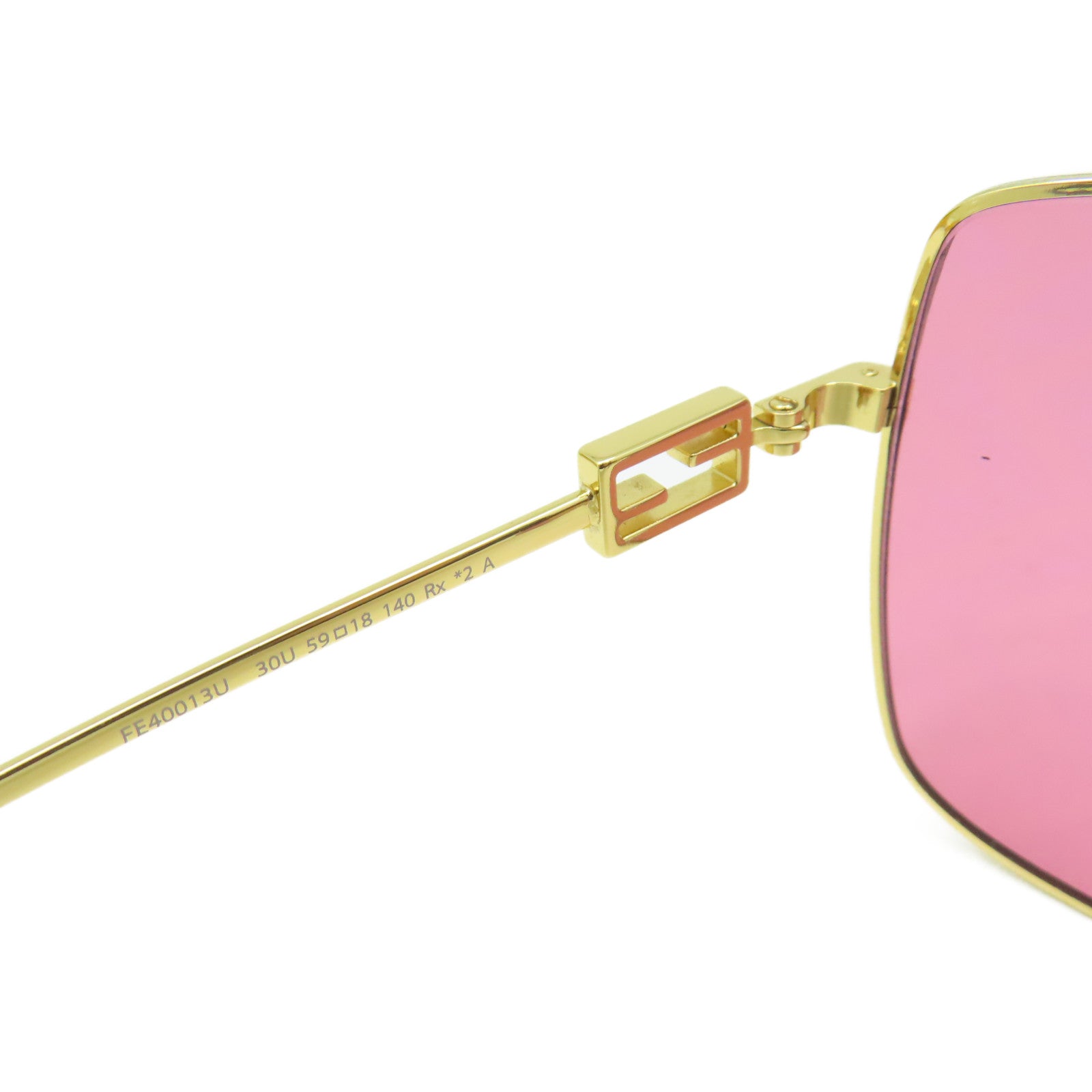 FENDI 金屬/PVC Sunglasses太陽眼鏡金色/紫色
