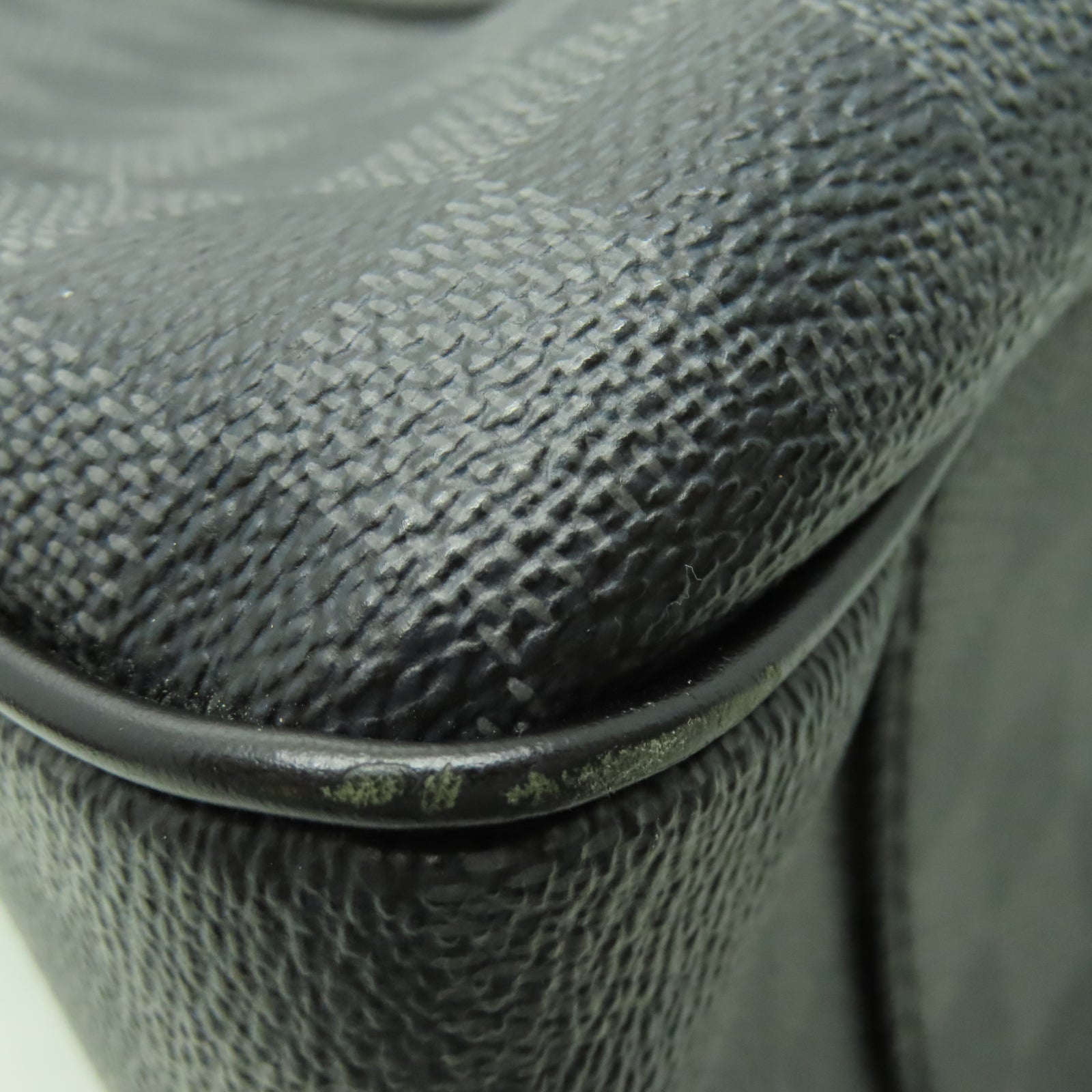 LOUIS VUITTON Damier Graphite Tadao銀扣手挽肩背兩用袋黑色