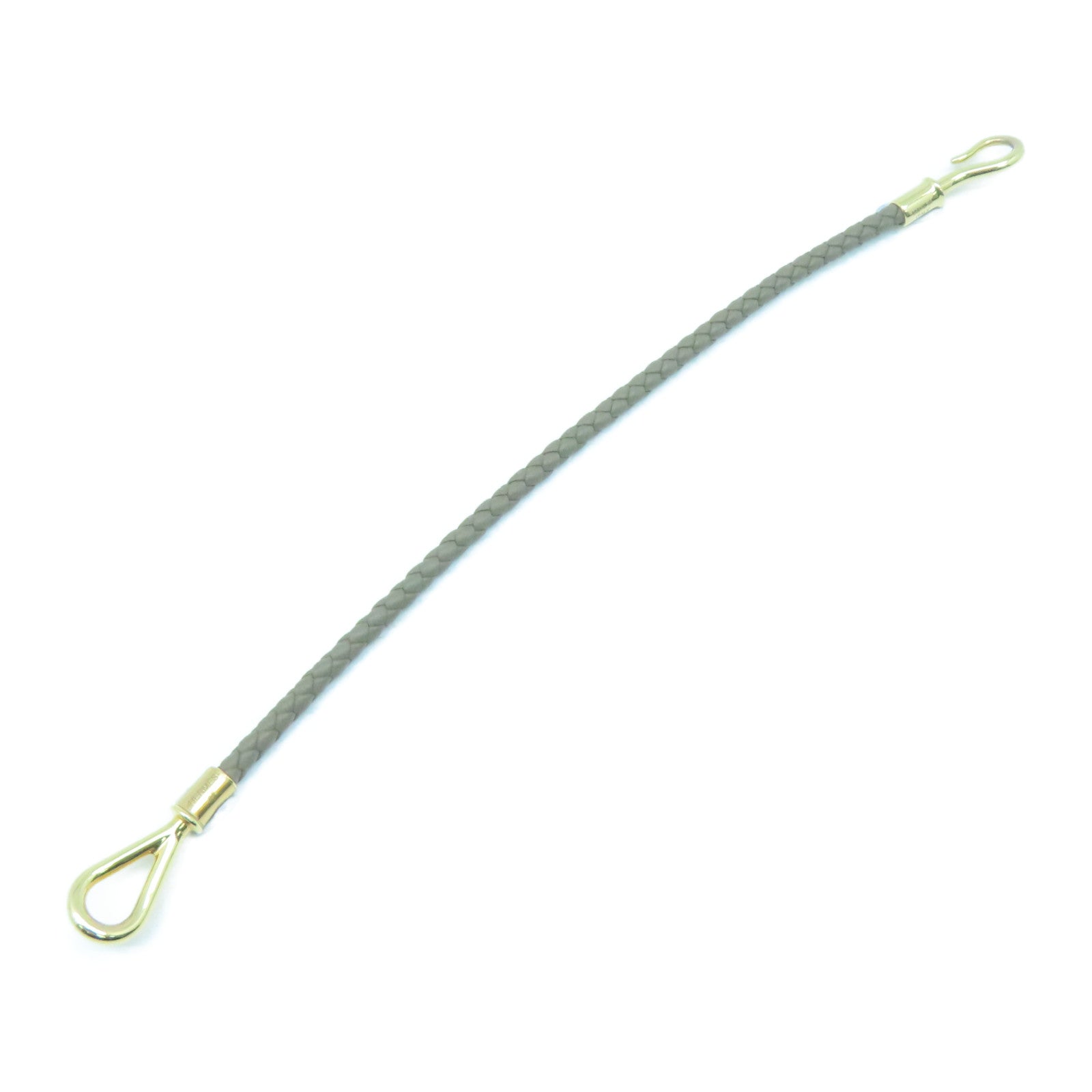 HERMES Swift皮革/金屬Jumbo H Bracelet金扣手鏈灰色