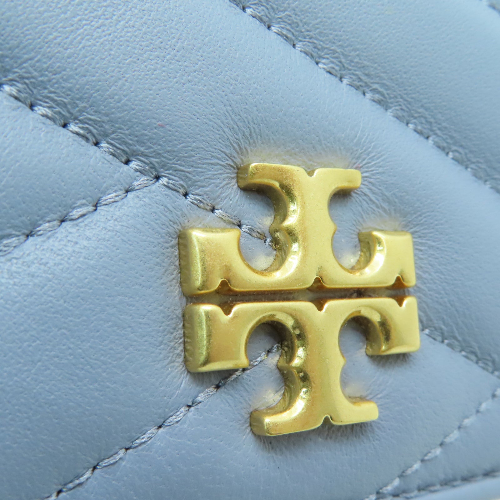 Tory Burch 【激減優惠】羊皮皮革Wallet錢包灰藍色